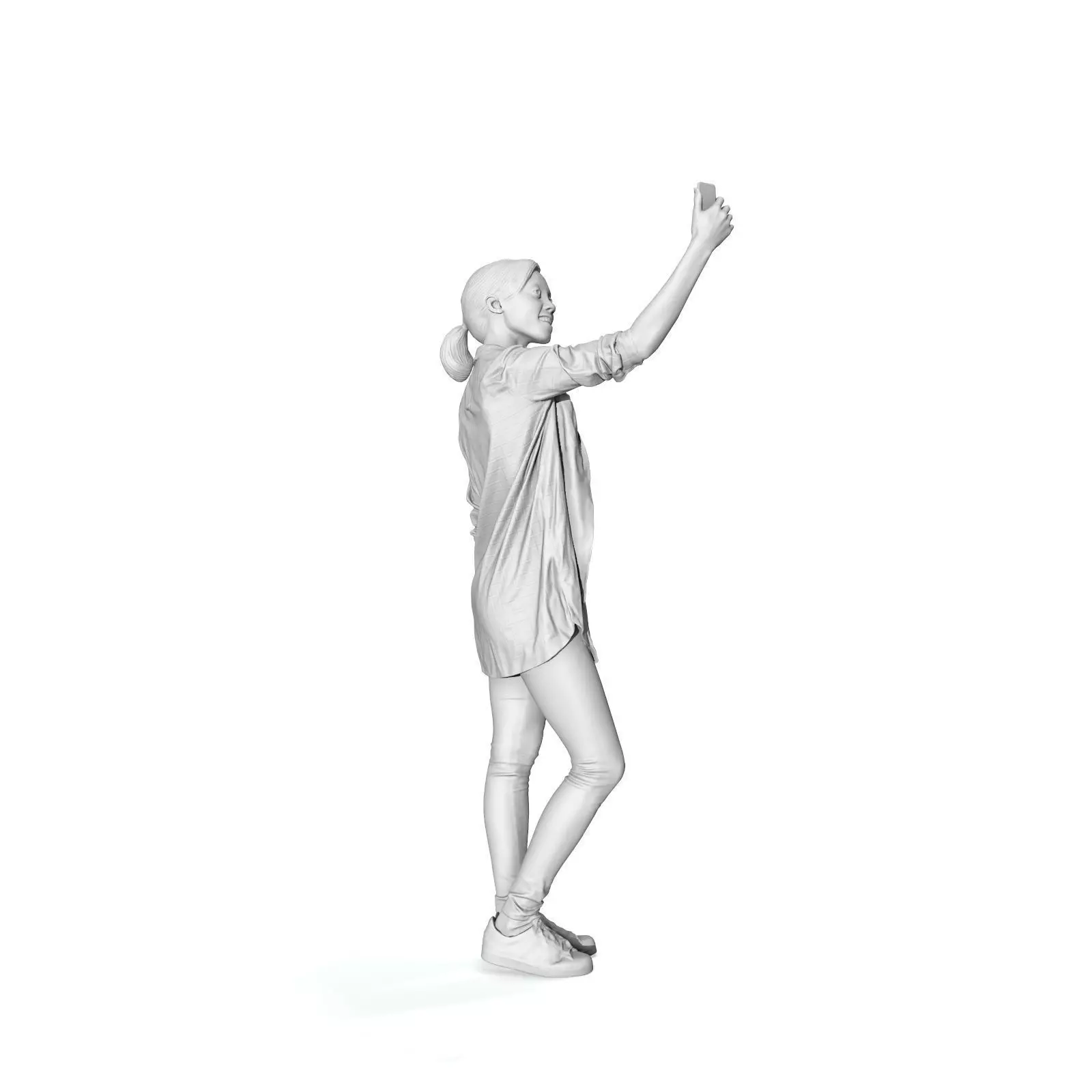 Smiling Woman Taking a Selfie  CWom0340-HD2-O02P01-S 3D Model 3D model_67