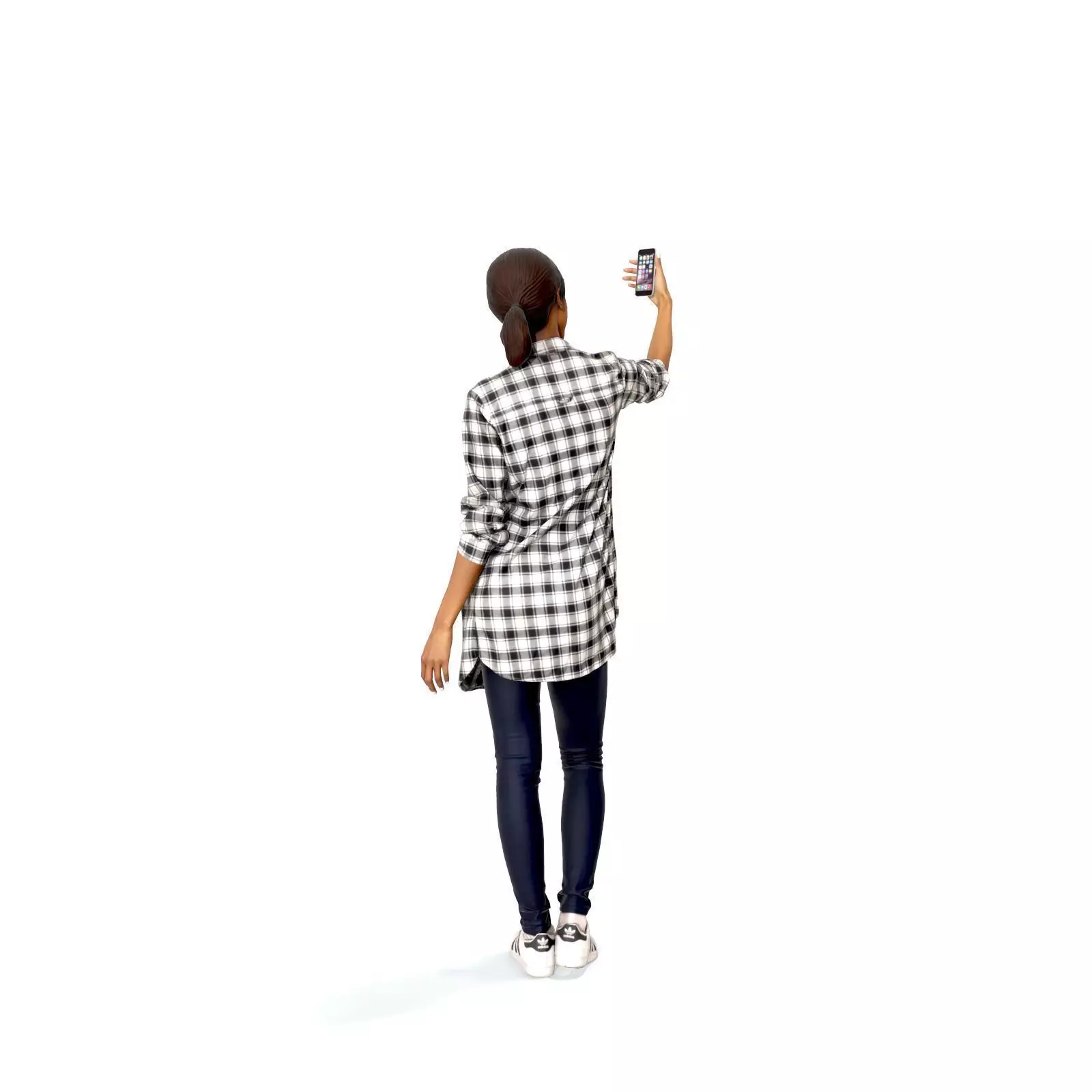 Smiling Woman Taking a Selfie  CWom0340-HD2-O02P01-S 3D Model 3D model_10