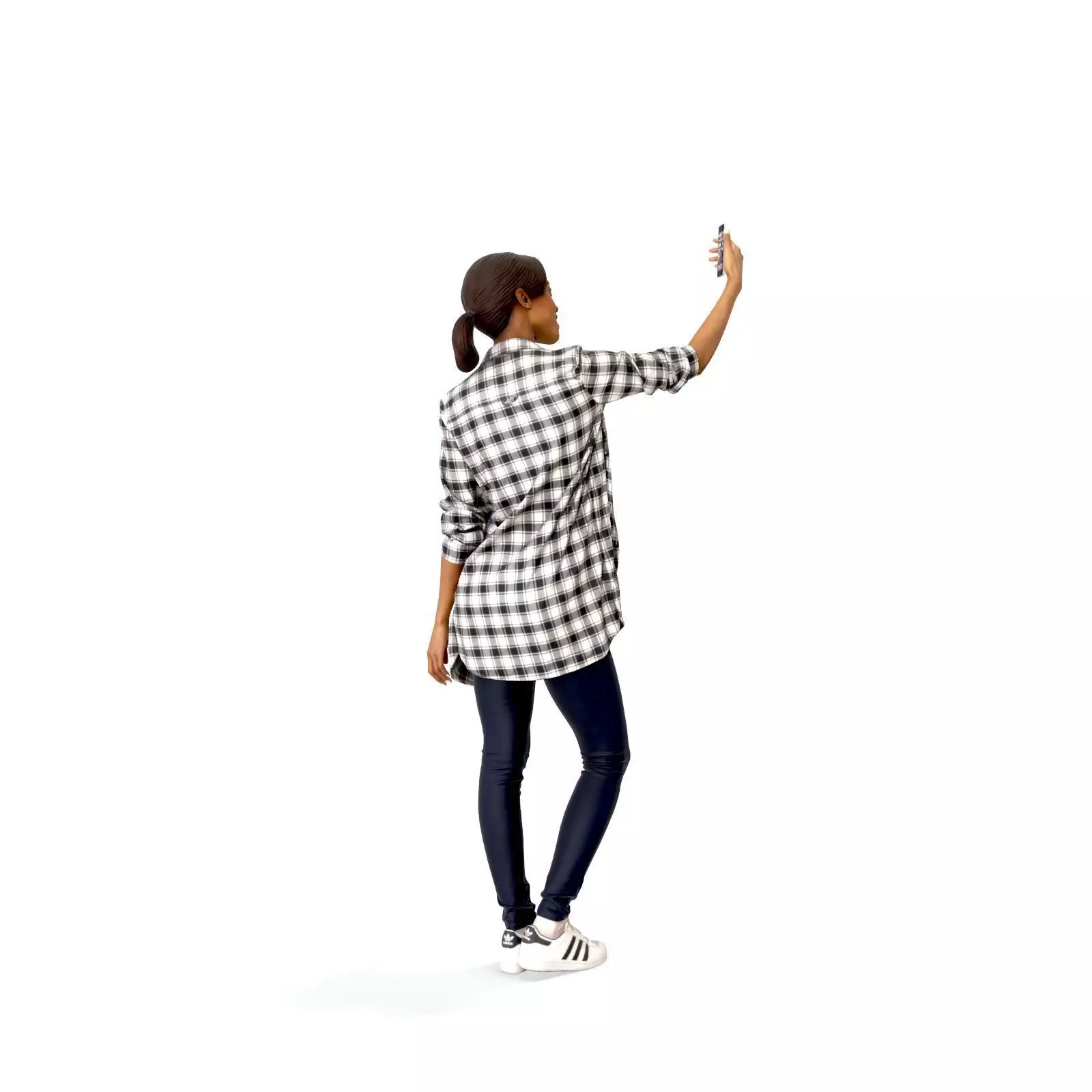Smiling Woman Taking a Selfie  CWom0340-HD2-O02P01-S 3D Model 3D model_74