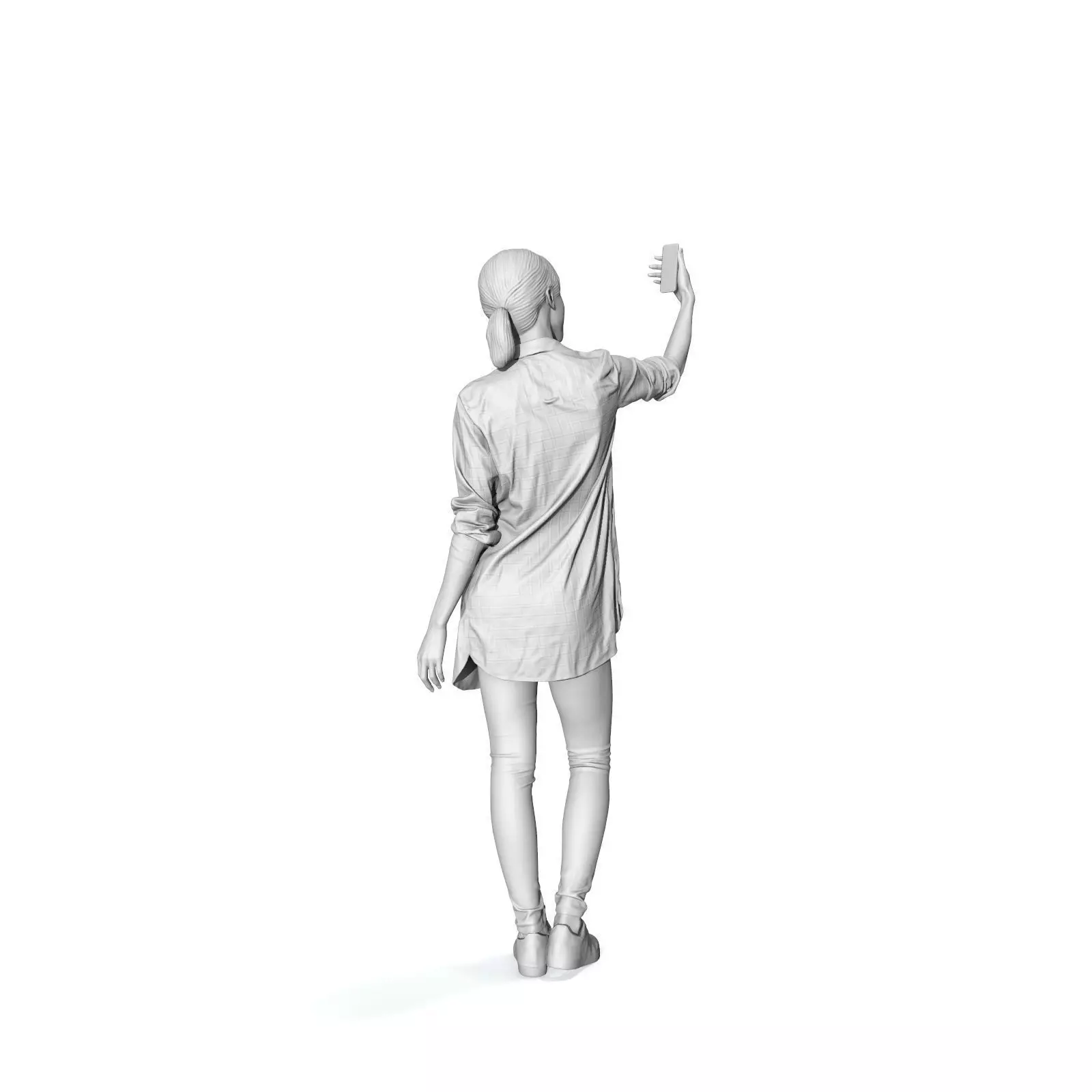 Smiling Woman Taking a Selfie  CWom0340-HD2-O02P01-S 3D Model 3D model_58