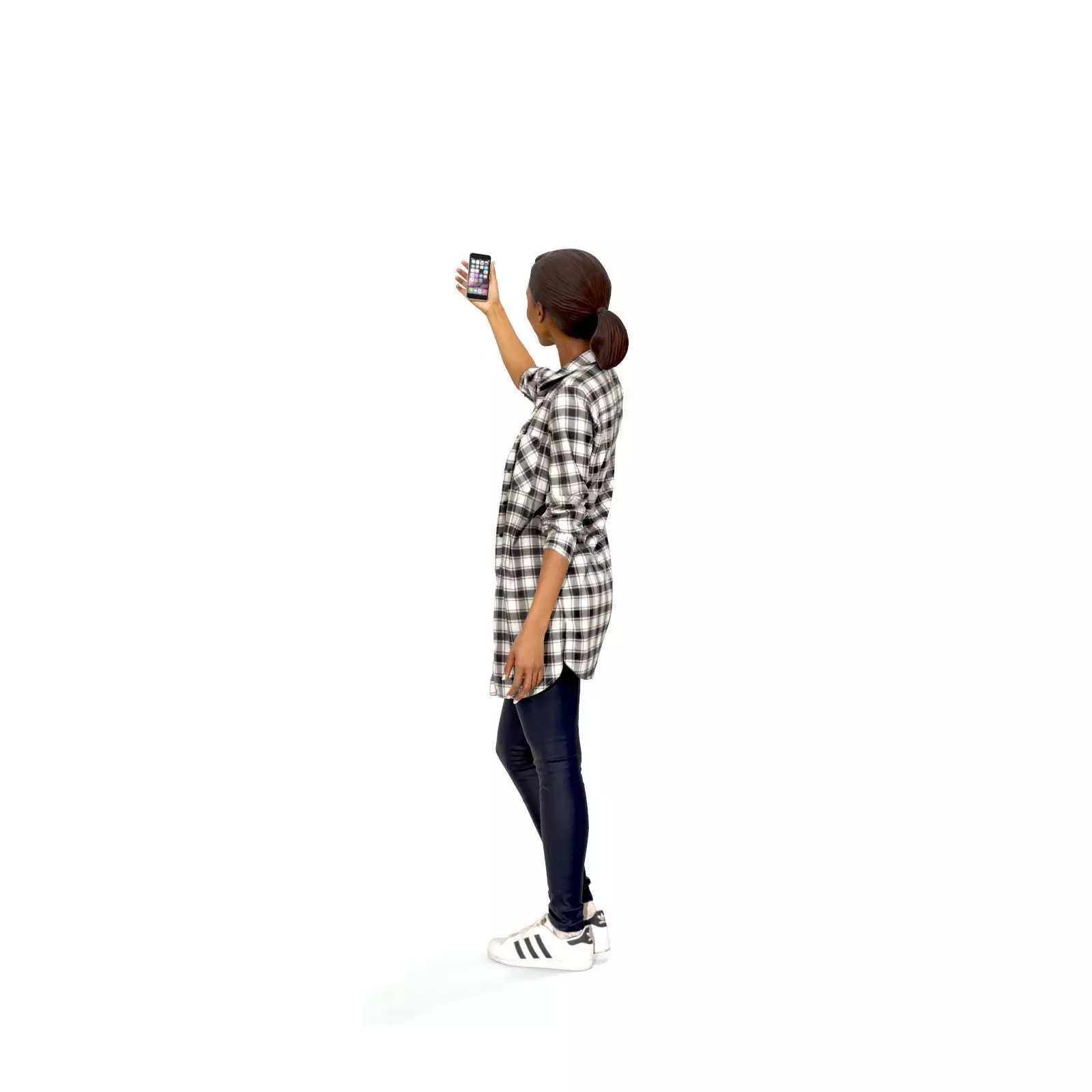 Smiling Woman Taking a Selfie  CWom0340-HD2-O02P01-S 3D Model 3D model_52