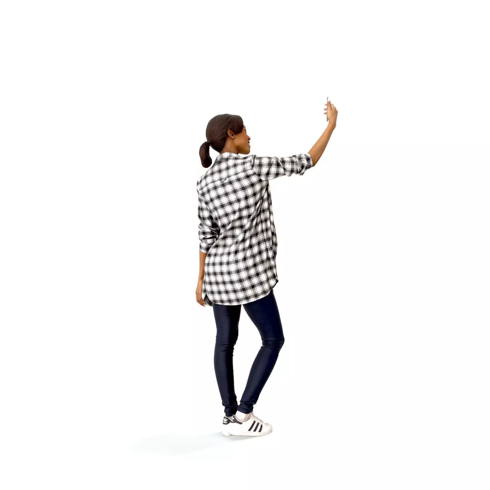 Smiling Woman Taking a Selfie  CWom0340-HD2-O02P01-S 3D Model 3D model_13