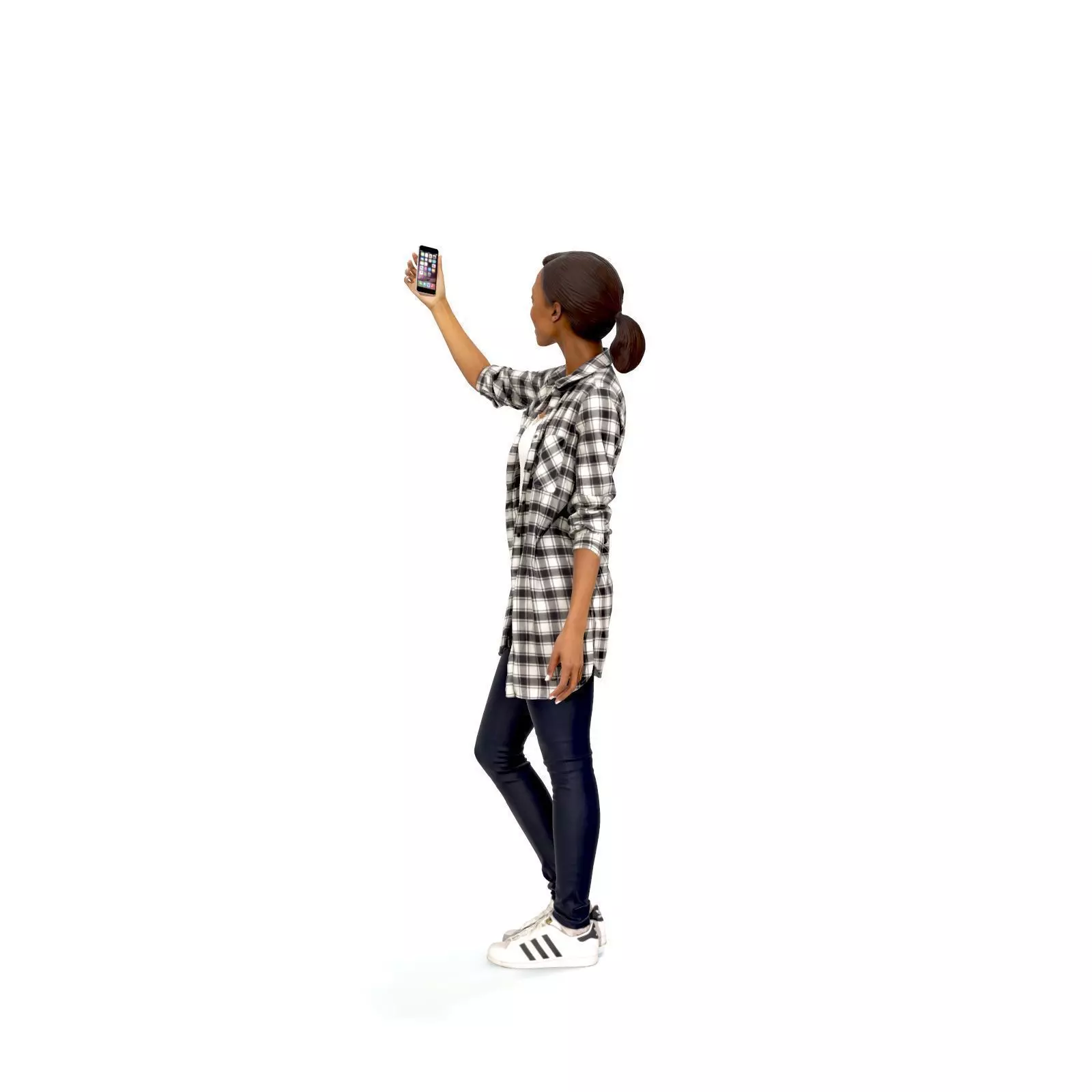 Smiling Woman Taking a Selfie  CWom0340-HD2-O02P01-S 3D Model 3D model_57