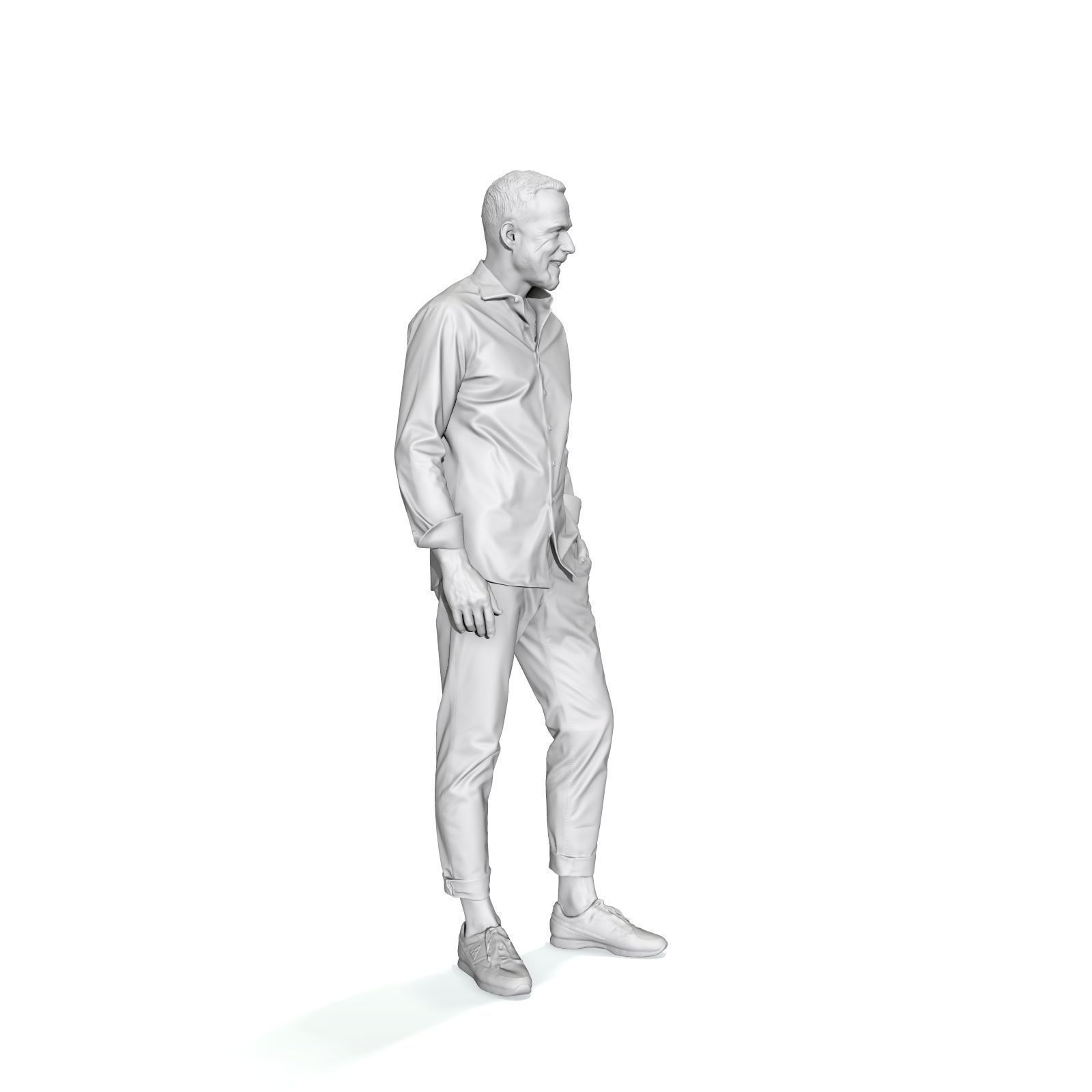 Standing Smiling Casual Man  CMan0337-HD2-O01P01-S 3D Model 3D model_57