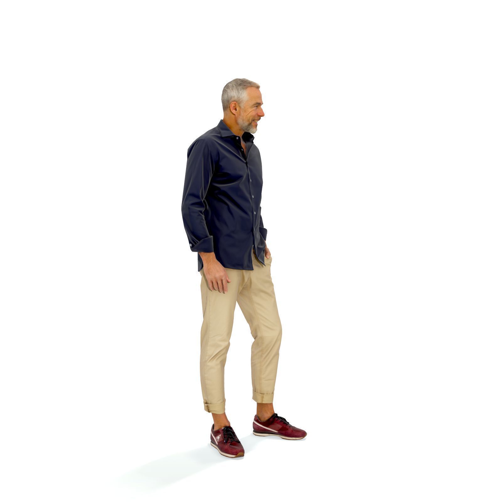 Standing Smiling Casual Man  CMan0337-HD2-O01P01-S 3D Model 3D model_66