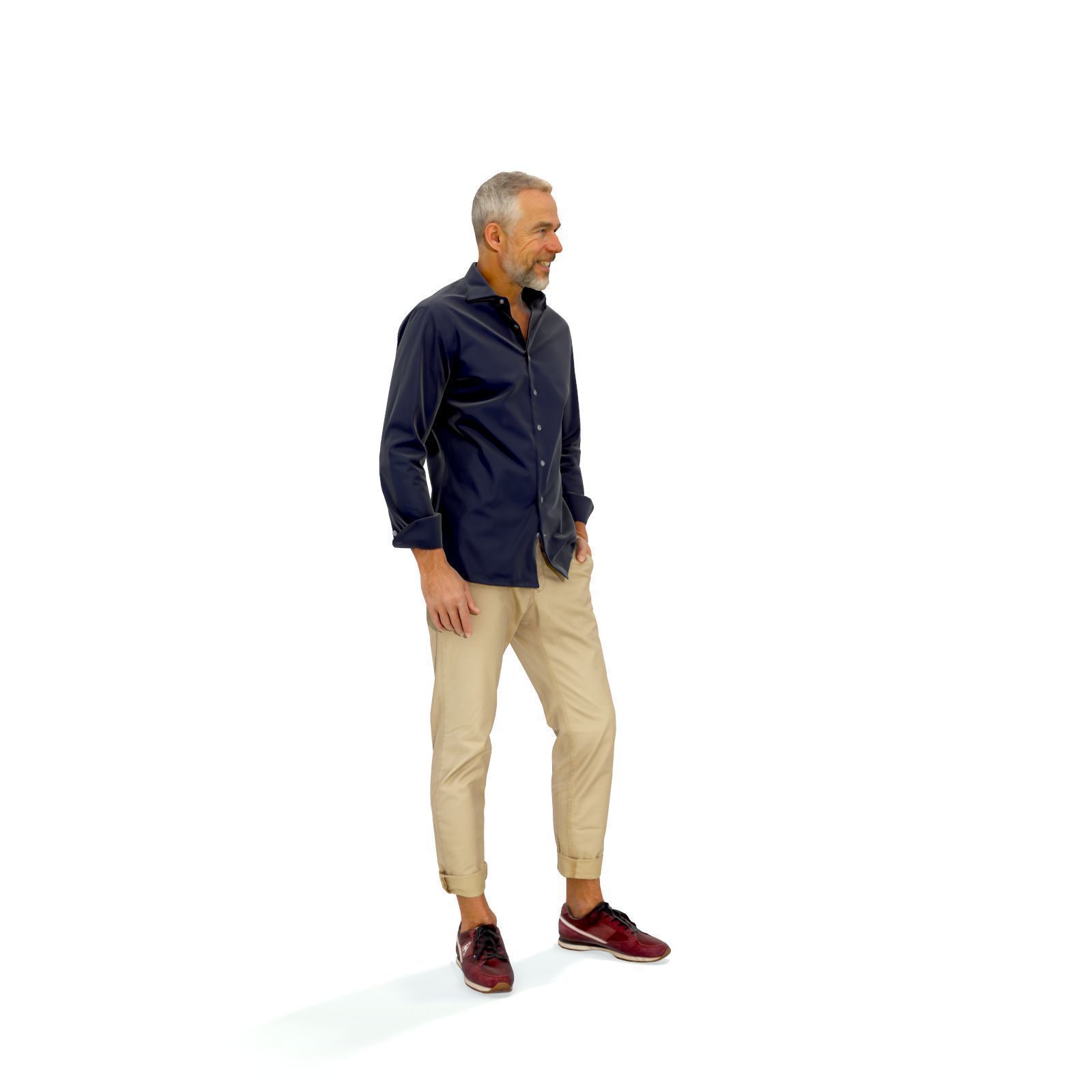 Standing Smiling Casual Man  CMan0337-HD2-O01P01-S 3D Model 3D model_41