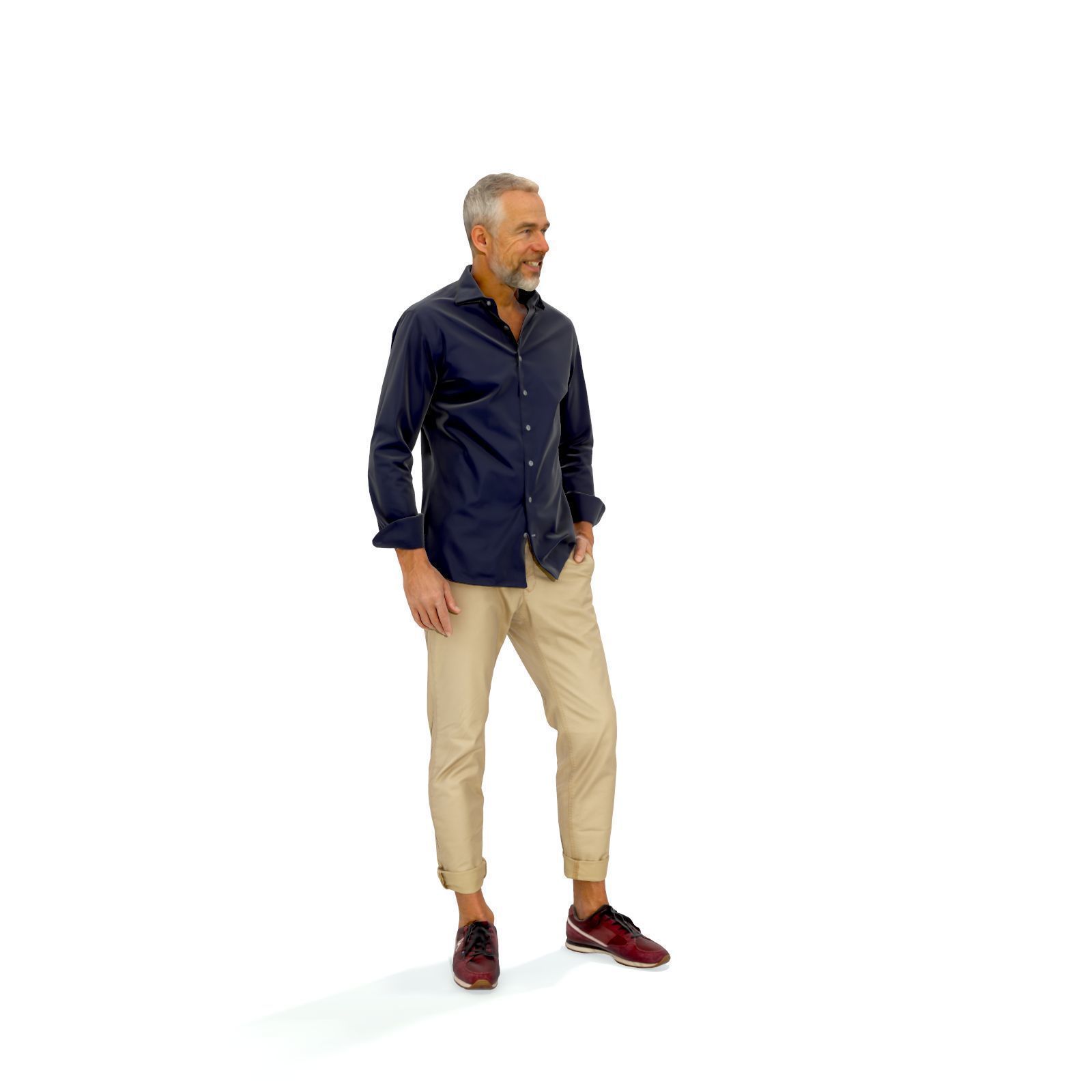 Standing Smiling Casual Man  CMan0337-HD2-O01P01-S 3D Model 3D model_20