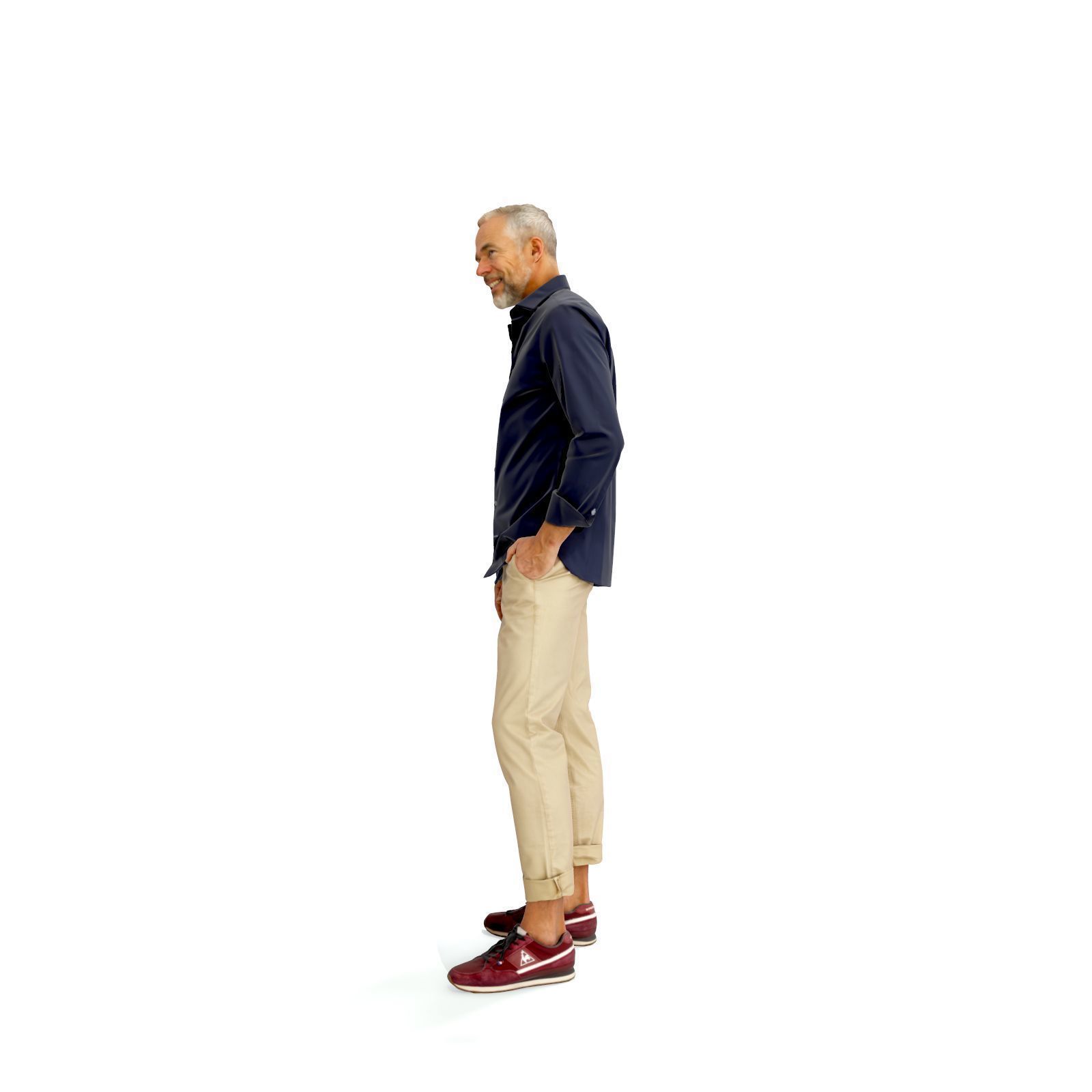 Standing Smiling Casual Man  CMan0337-HD2-O01P01-S 3D Model 3D model_33
