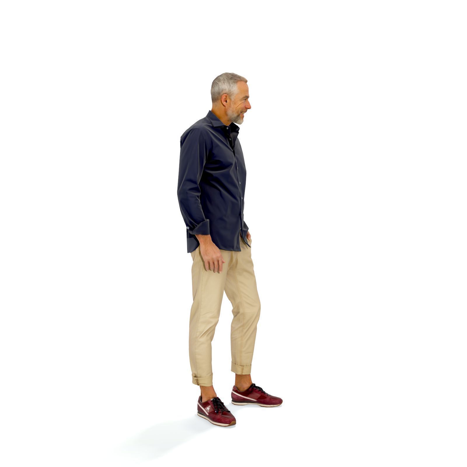 Standing Smiling Casual Man  CMan0337-HD2-O01P01-S 3D Model 3D model_4