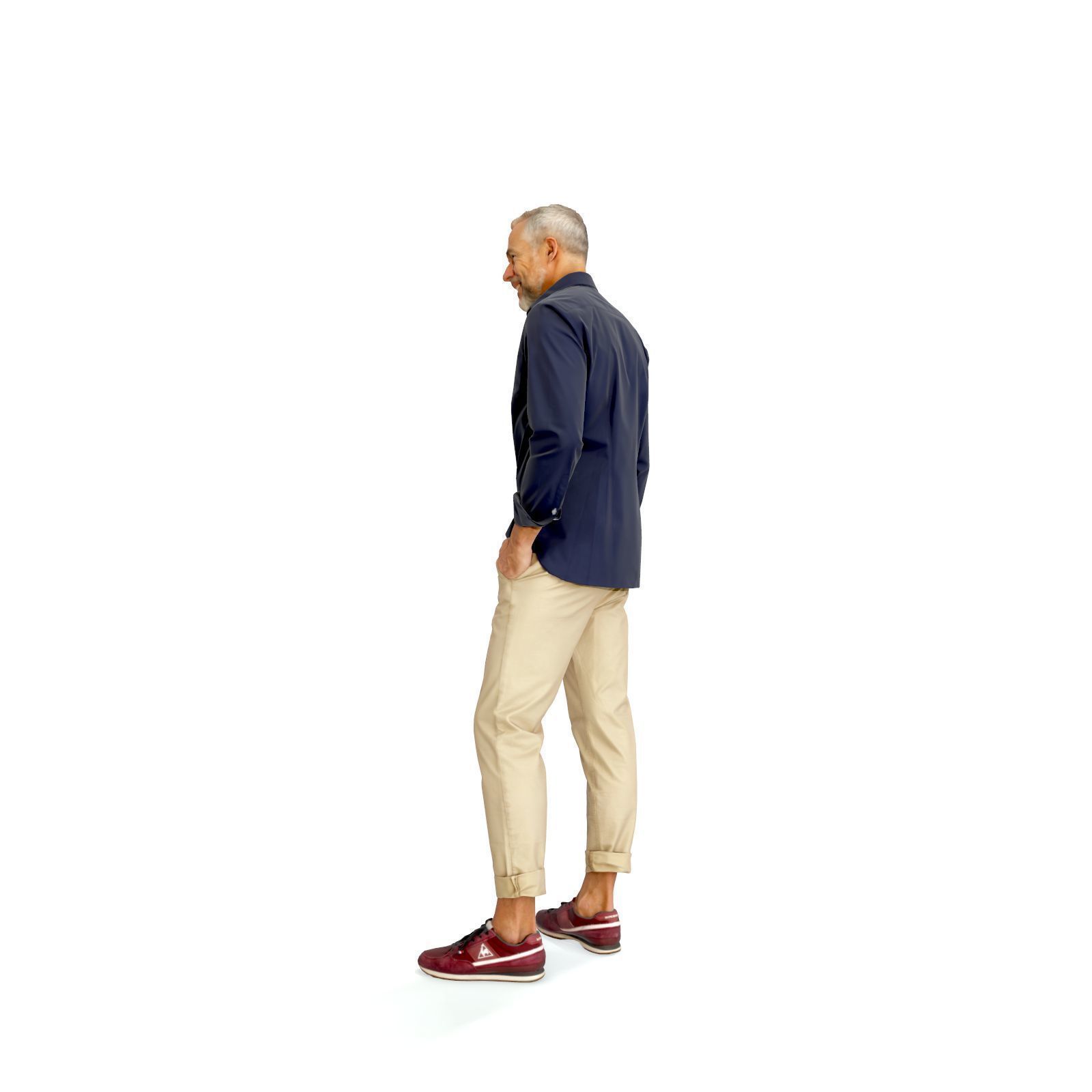 Standing Smiling Casual Man  CMan0337-HD2-O01P01-S 3D Model 3D model_45