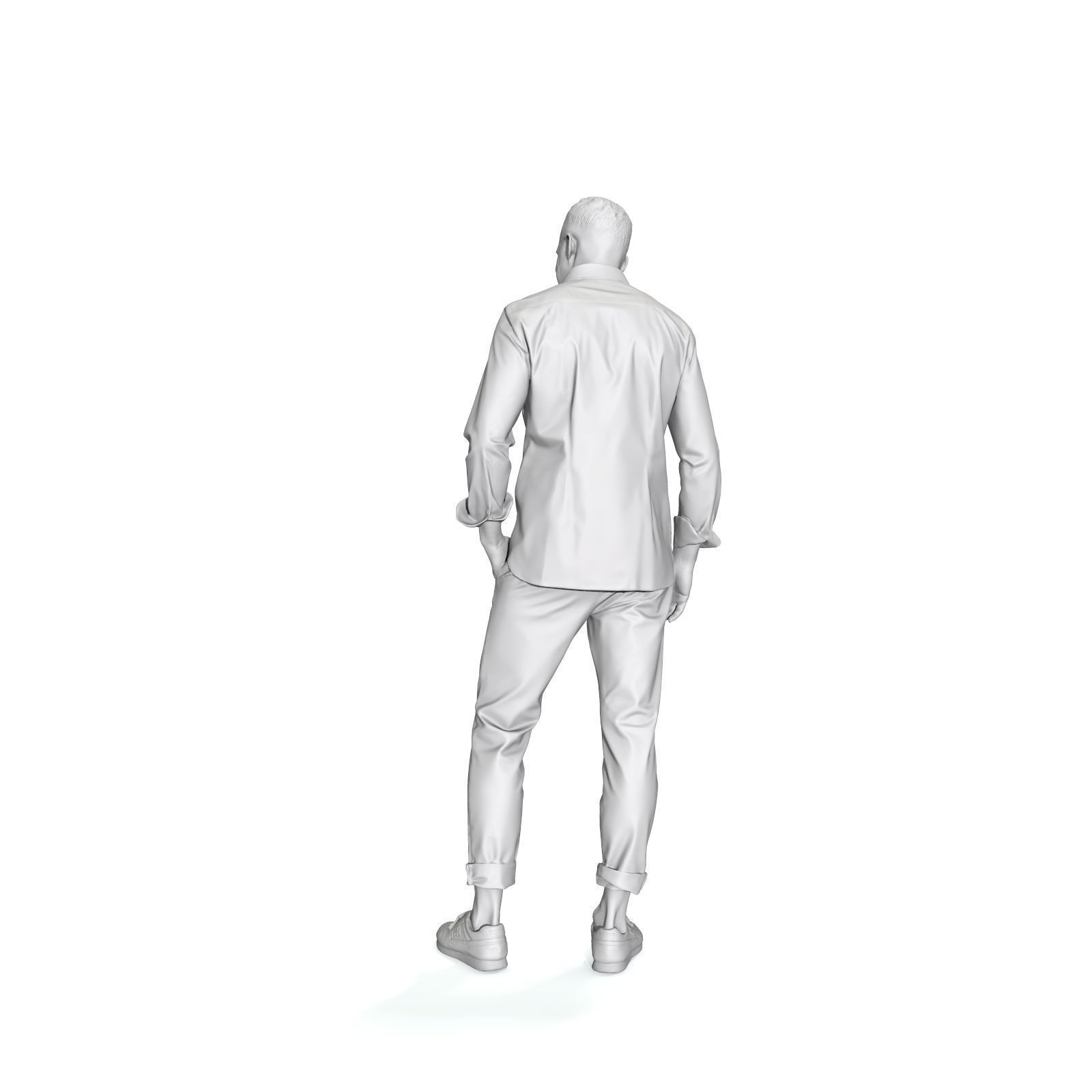 Standing Smiling Casual Man  CMan0337-HD2-O01P01-S 3D Model 3D model_69