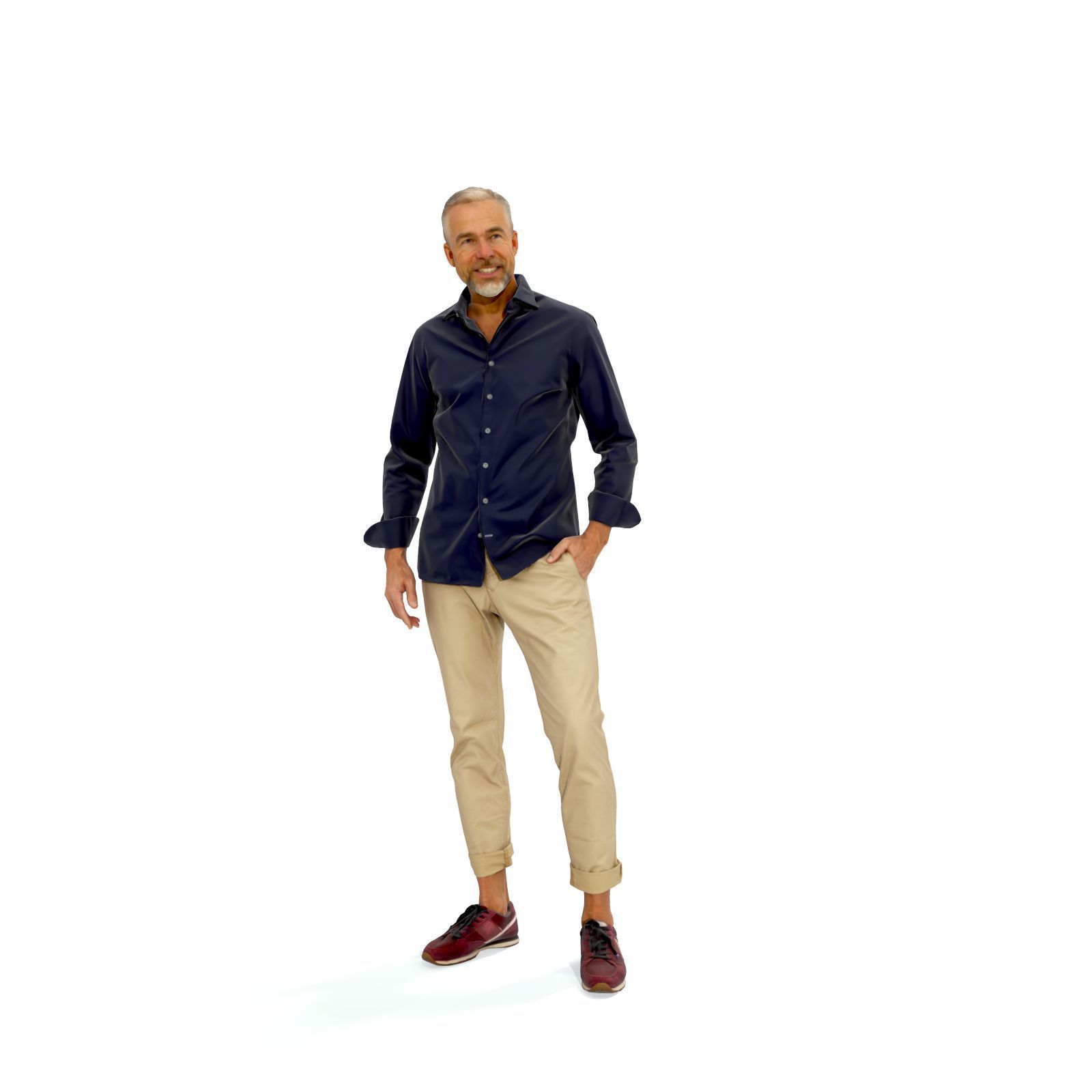 Standing Smiling Casual Man  CMan0337-HD2-O01P01-S 3D Model 3D model_8
