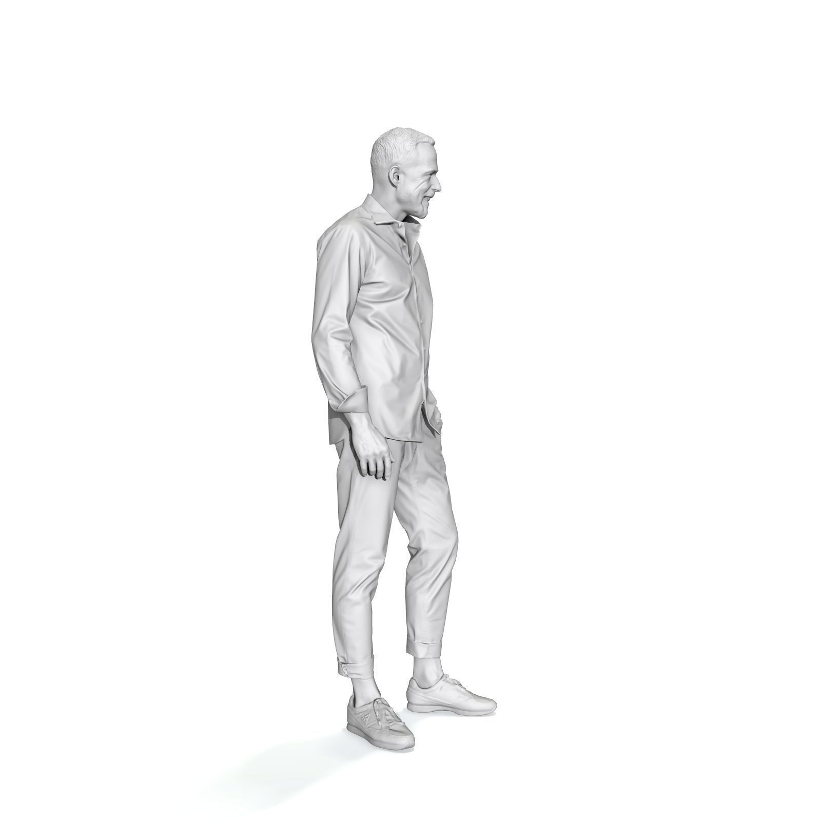 Standing Smiling Casual Man  CMan0337-HD2-O01P01-S 3D Model 3D model_46