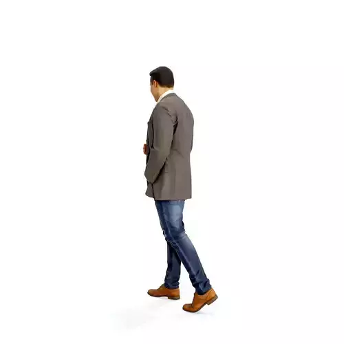 Standing Smilling Man with a Grey Jacket CMan0336-HD2-O02P01-S