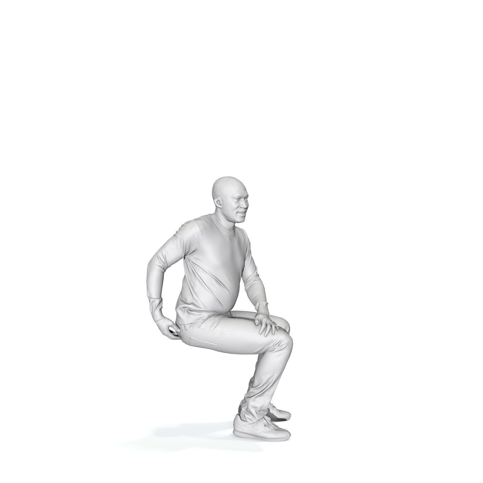 Sitting Smiling Man with Grey Sweater CMan0335-HD2-O01P01-S 3D model_13