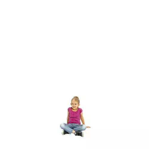 Sitting Smiling Girl CGirl0301-HD2-O02P01-S