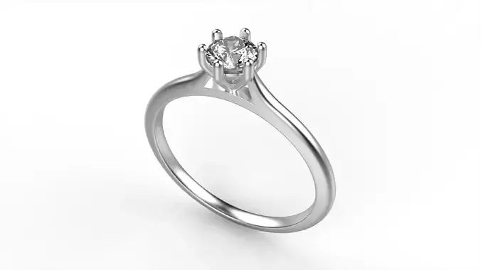 Round Diamond Engagement Ring All Size