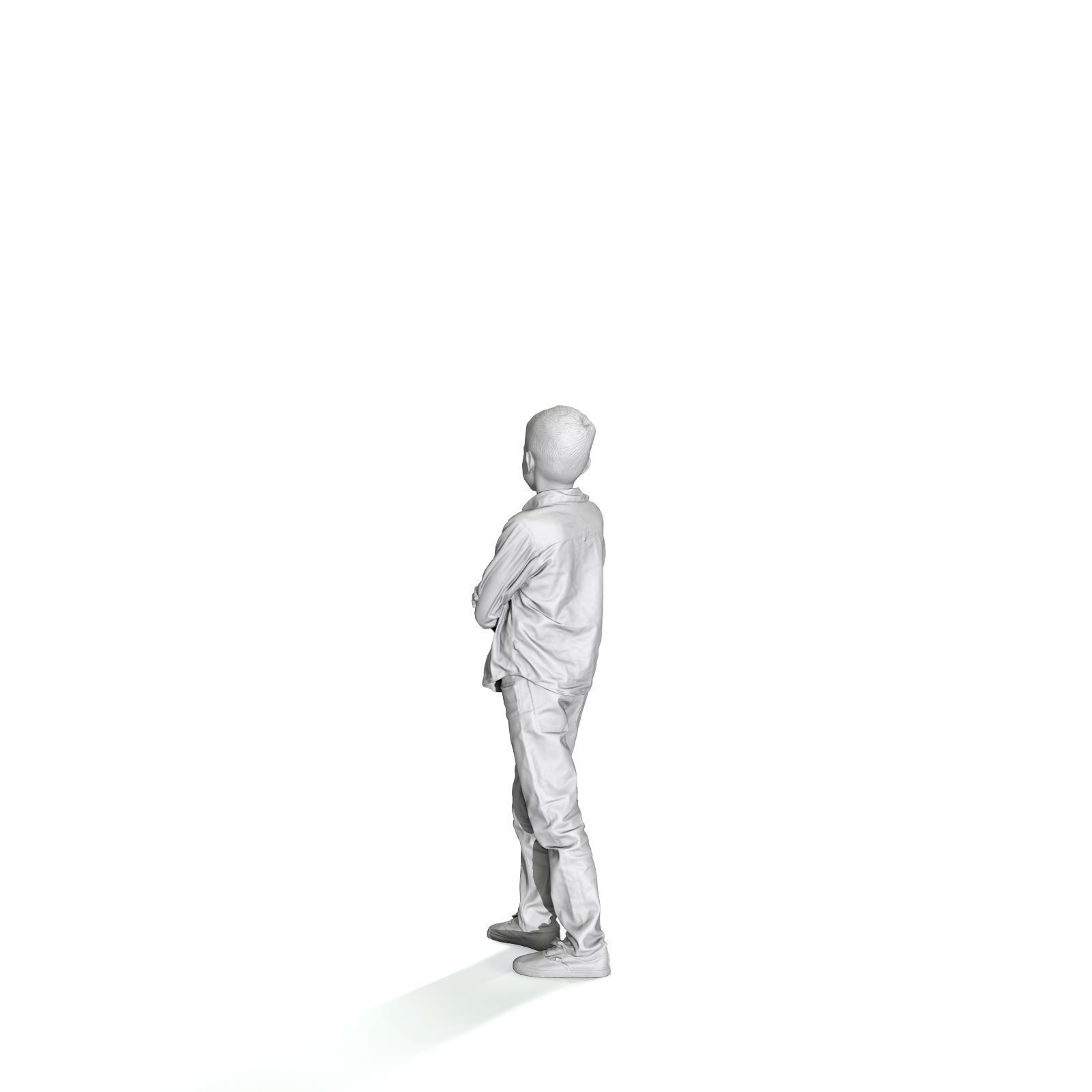  Standing Smiling Boy with a Shirt CBoy0301-HD2-O05P01-S 3D model_13