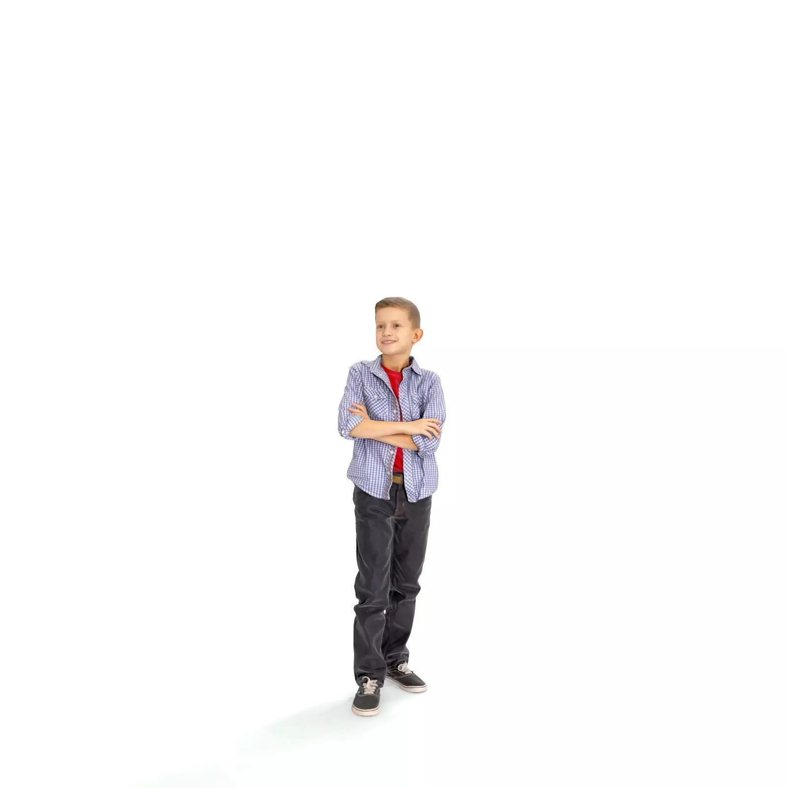  Standing Smiling Boy with a Shirt CBoy0301-HD2-O05P01-S 3D model_0