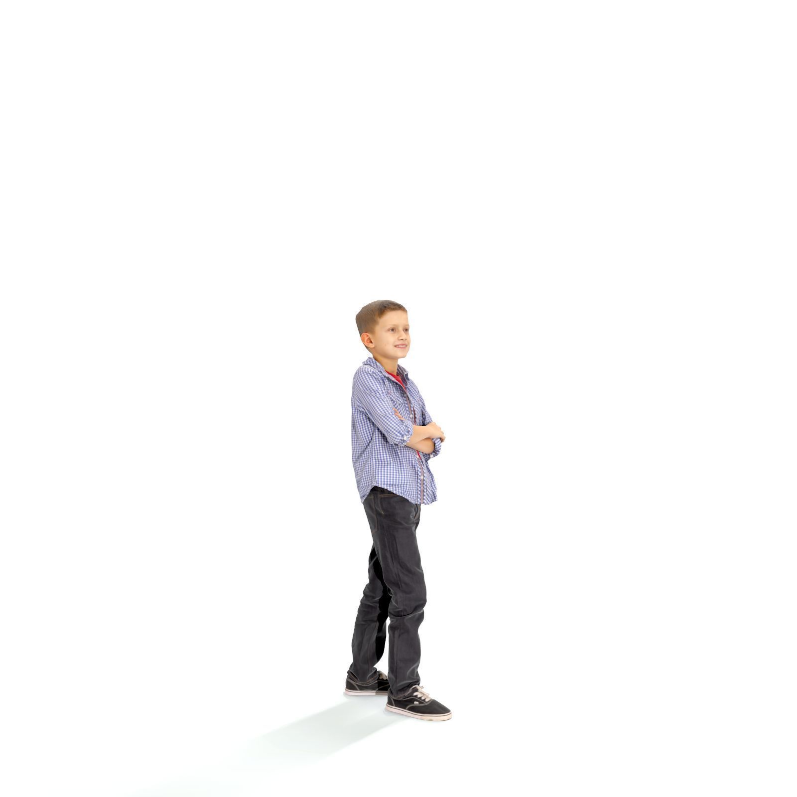  Standing Smiling Boy with a Shirt CBoy0301-HD2-O05P01-S 3D model_3