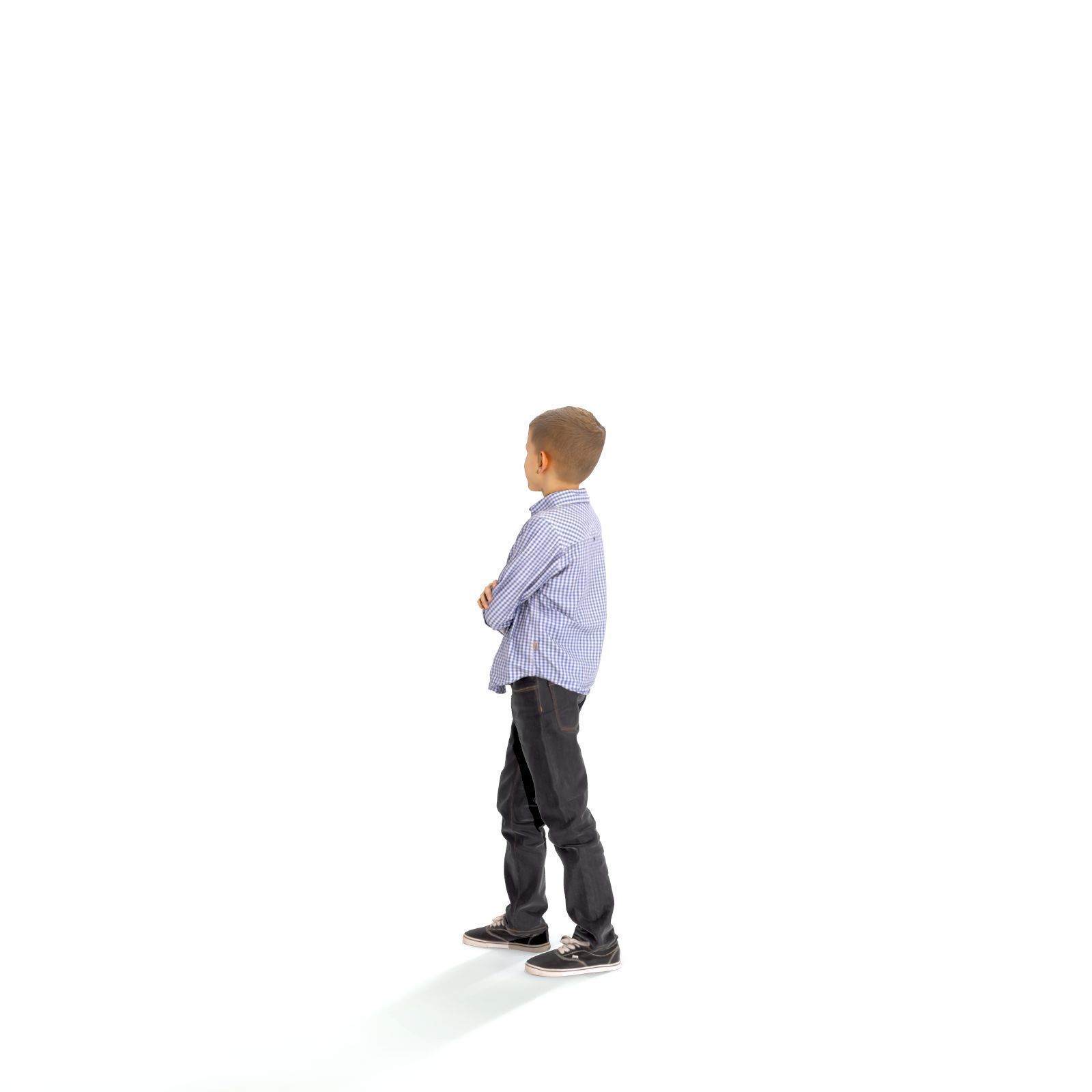  Standing Smiling Boy with a Shirt CBoy0301-HD2-O05P01-S 3D model_4