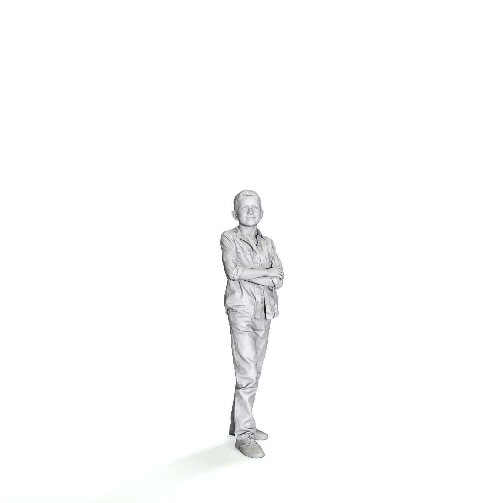  Standing Smiling Boy with a Shirt CBoy0301-HD2-O05P01-S 3D model_27