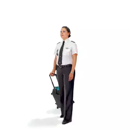 Traveling Woman with a Uniform WWom0200-HD2-O01P01-S 3D model