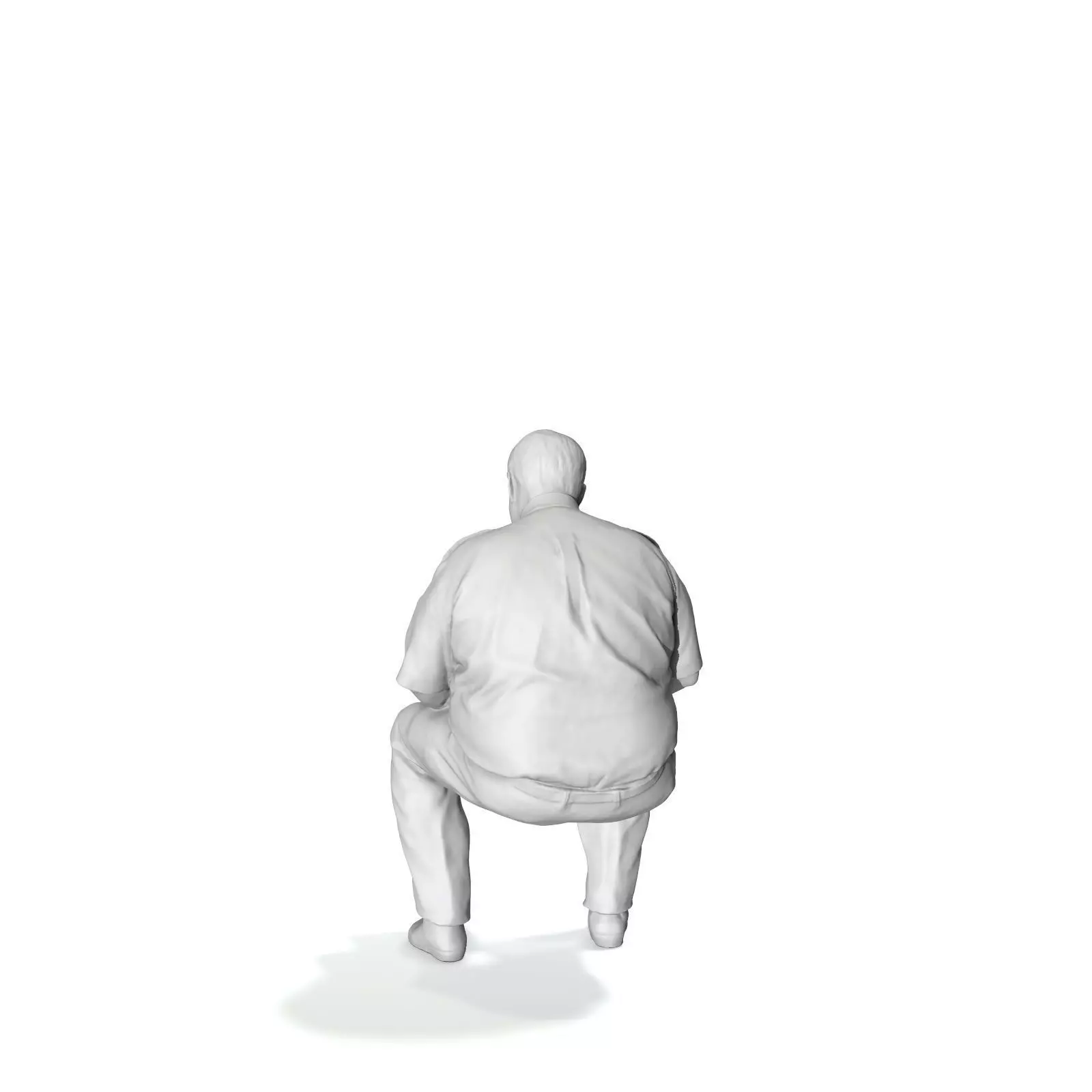 Man with Uniform Reading Newspaper WMan0201-HD2-O01P01-S 3D model_22