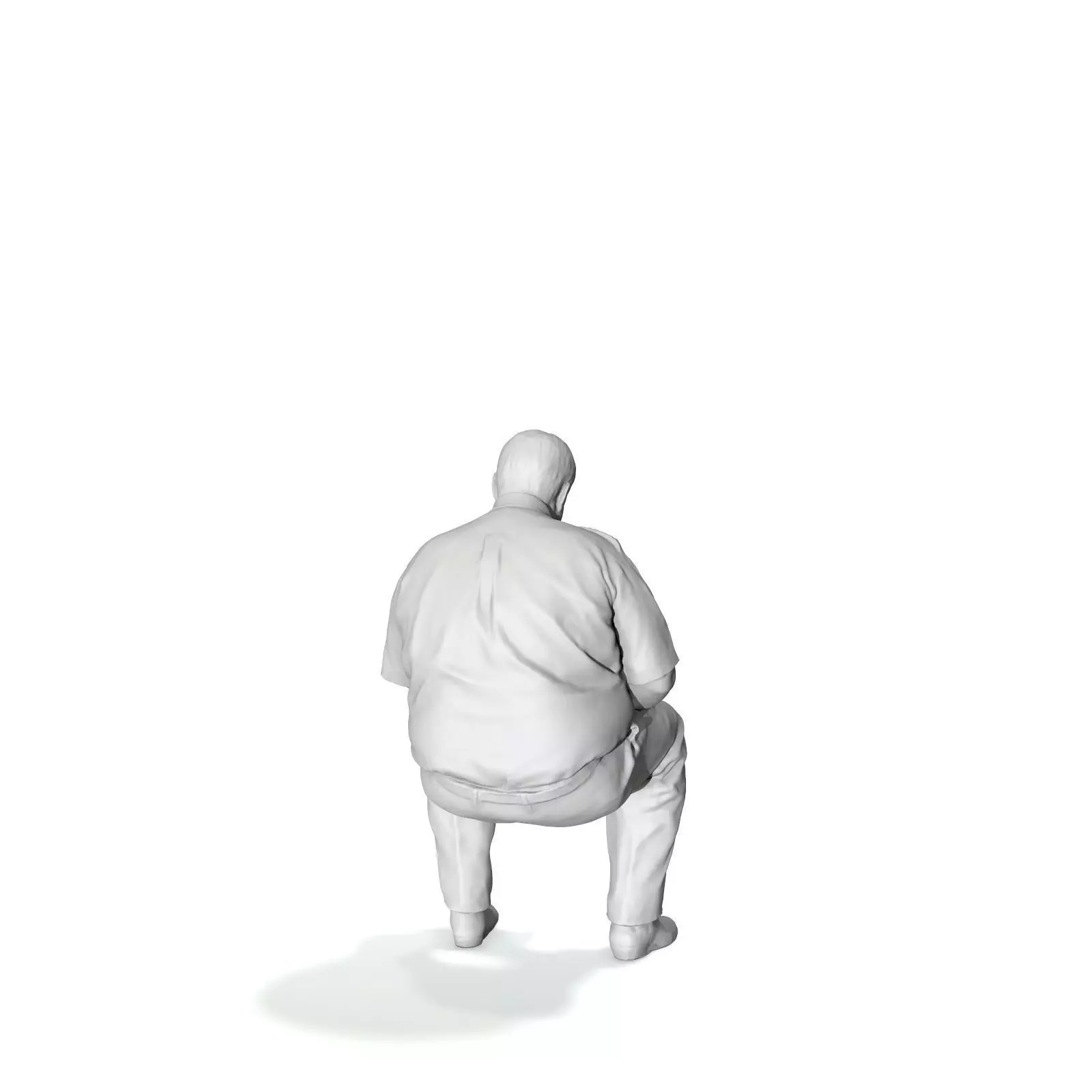 Man with Uniform Reading Newspaper WMan0201-HD2-O01P01-S 3D model_60