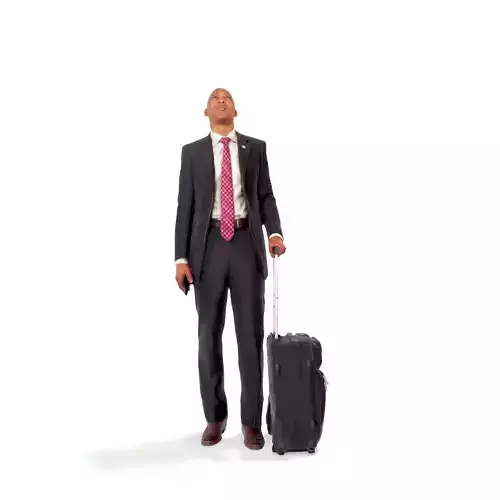 Traveling Man with a Suit BMan0202-HD2-O01P01-S 3D model