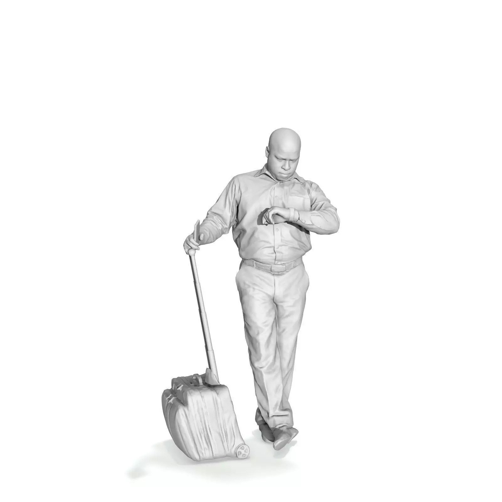 Traveling Man Looking at His Watch BMan0201-HD2-O03P03-S 3D model_11