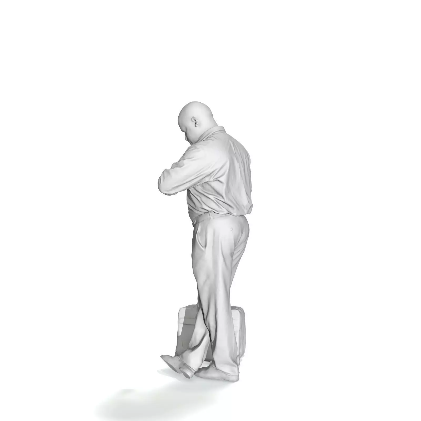 Traveling Man Looking at His Watch BMan0201-HD2-O03P03-S 3D model_7