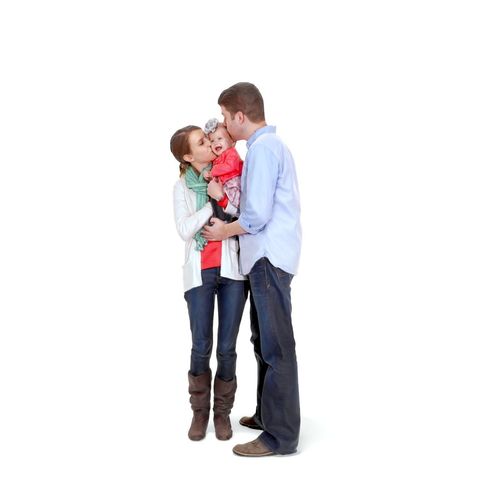 Family Kissing and Hugging a Child CFam0201-HD2-O01P01-S 3D model