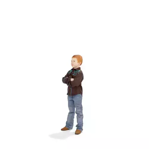 Standing Boy with Brown Shirt CBoy0204-HD2-O01P01-S