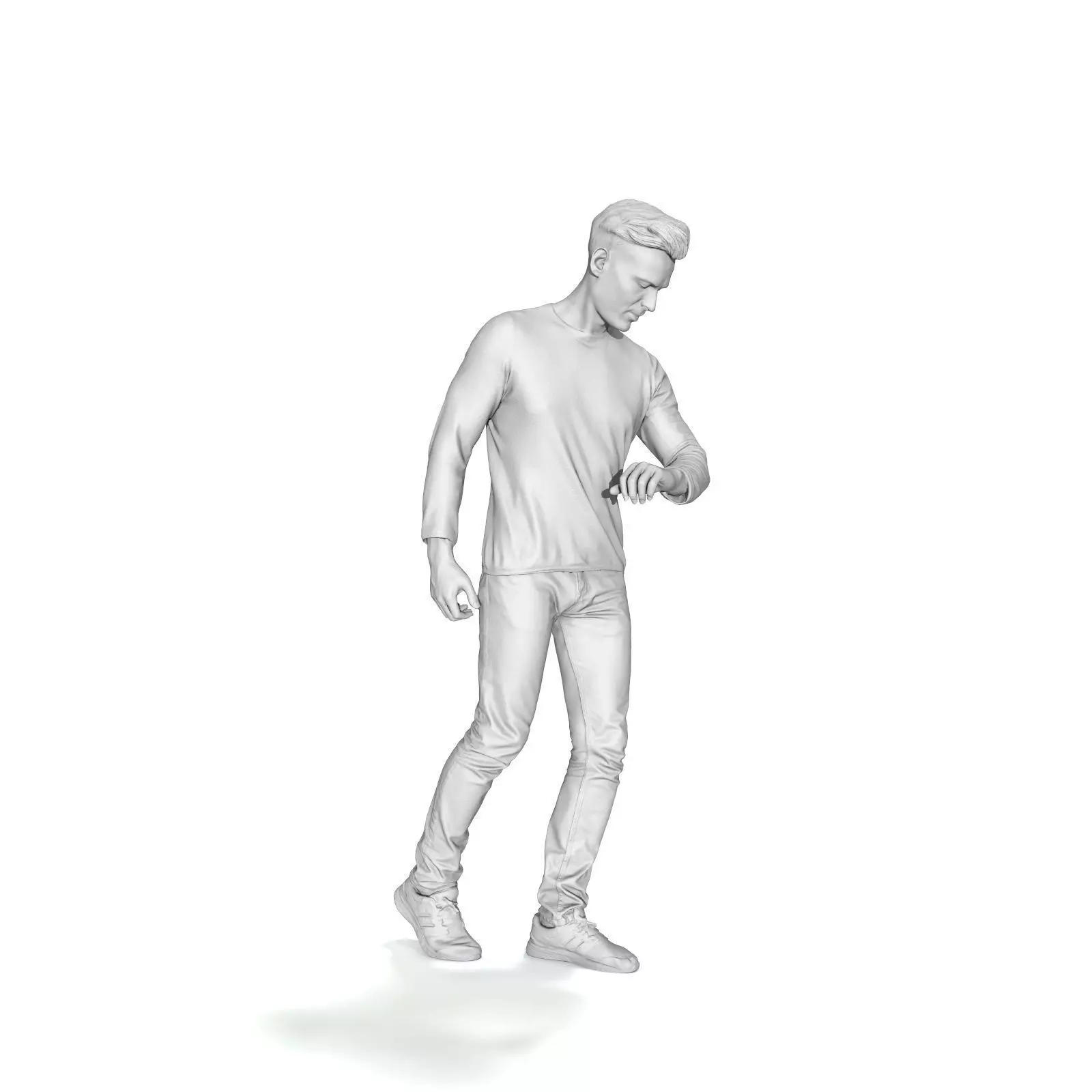 Walking Man Looking at Watch CMan0331-HD2-O03P01-S 3D model_39