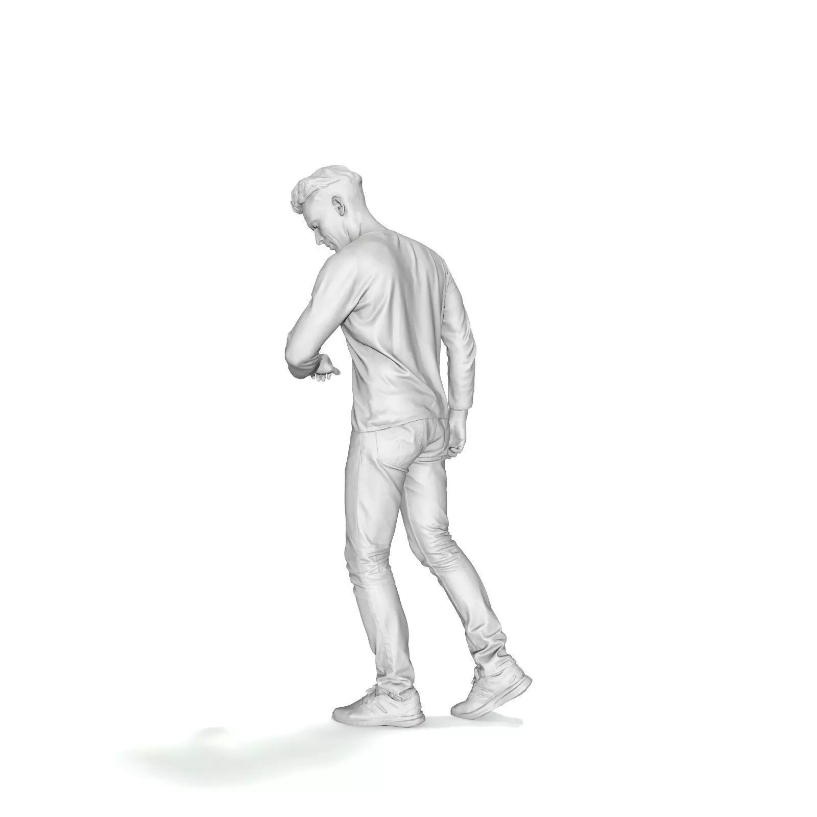 Walking Man Looking at Watch CMan0331-HD2-O03P01-S 3D model_47