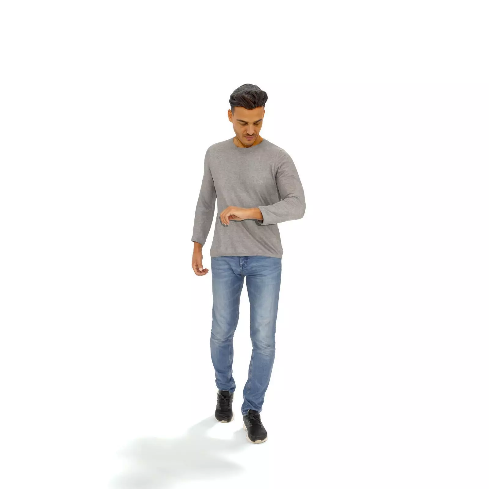 Walking Man Looking at Watch CMan0331-HD2-O03P01-S 3D model_45