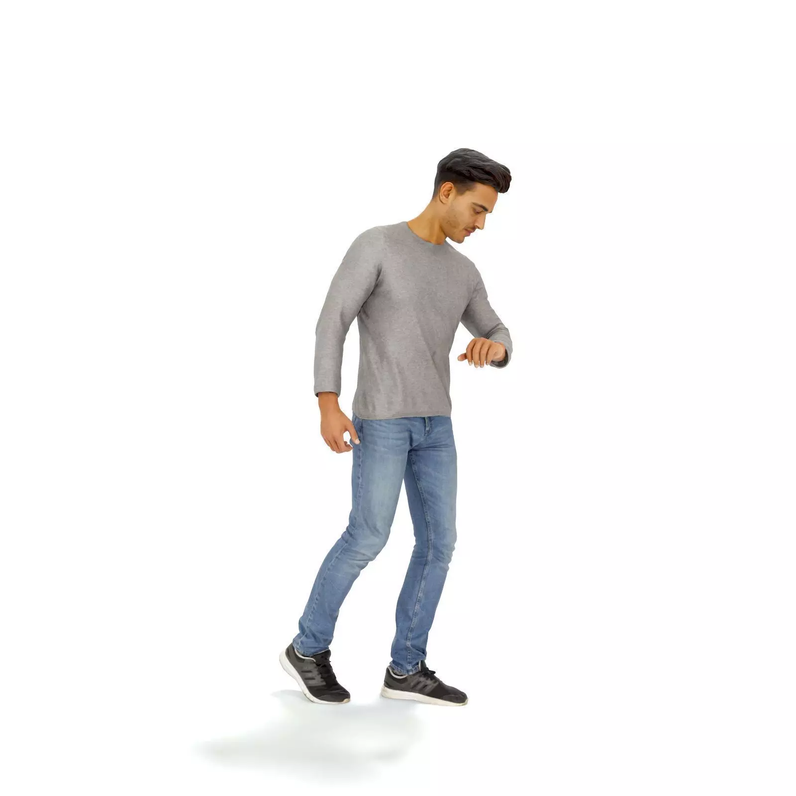 Walking Man Looking at Watch CMan0331-HD2-O03P01-S 3D model_37