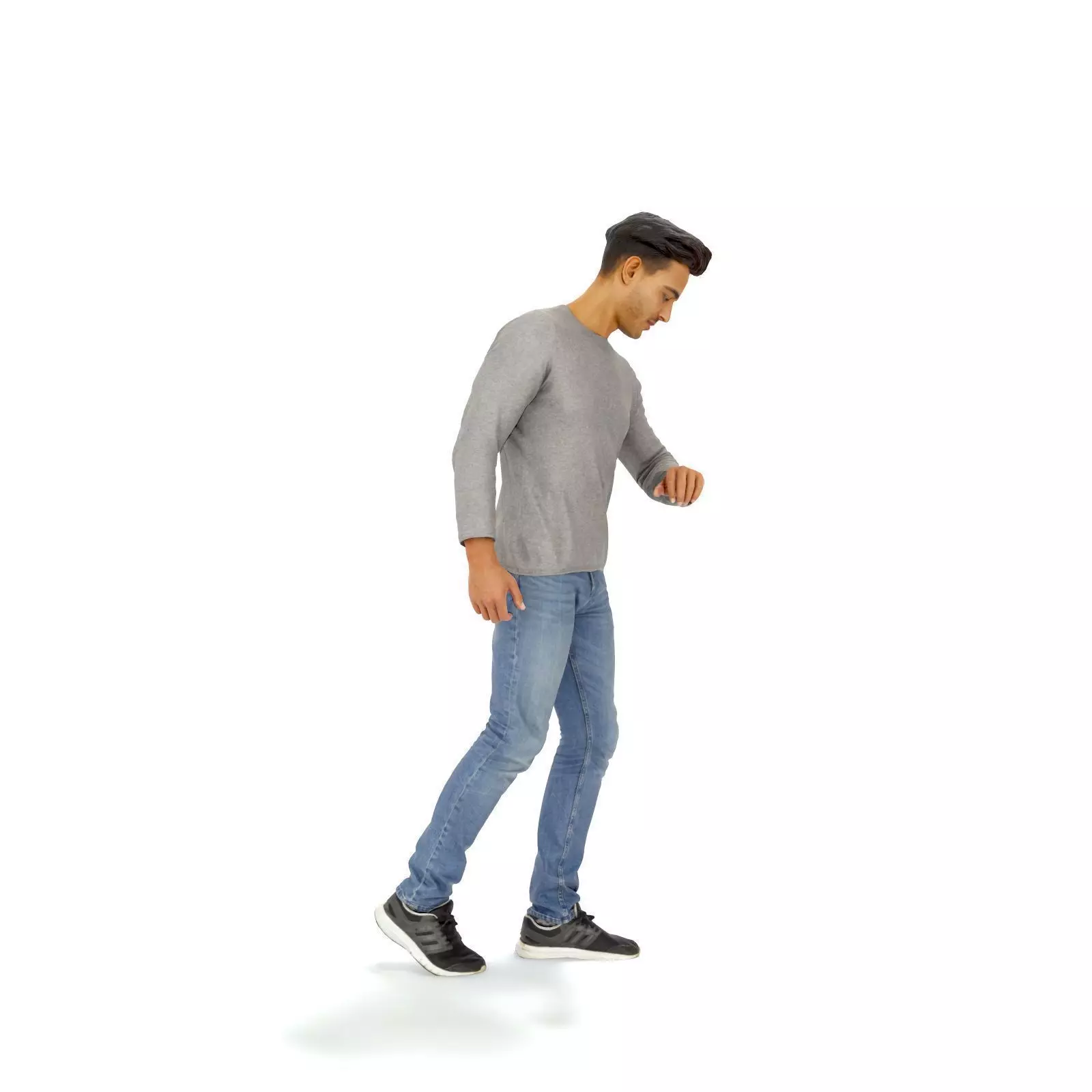 Walking Man Looking at Watch CMan0331-HD2-O03P01-S 3D model_38