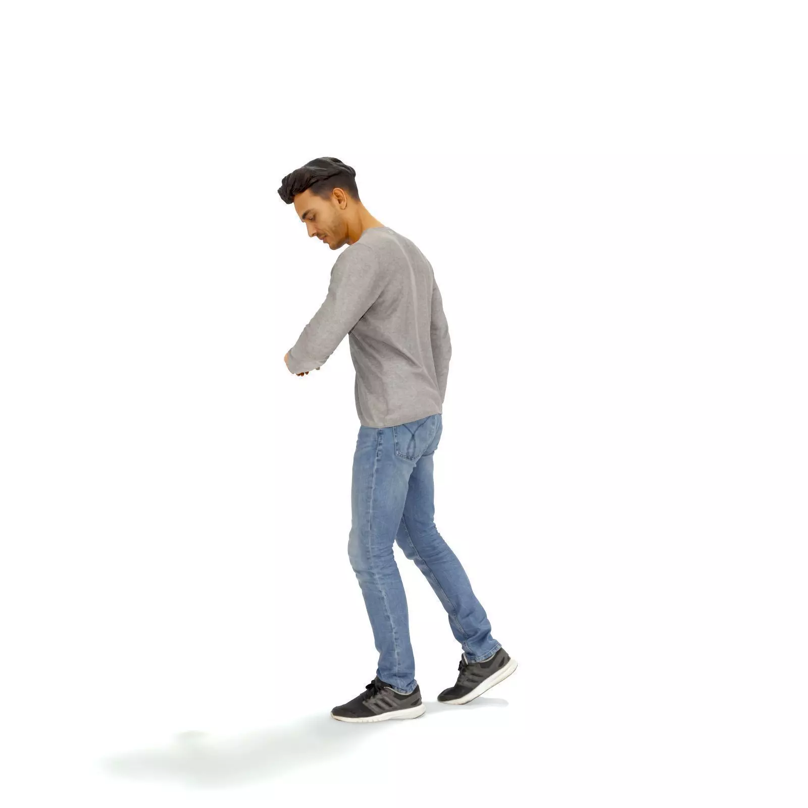 Walking Man Looking at Watch CMan0331-HD2-O03P01-S 3D model_69