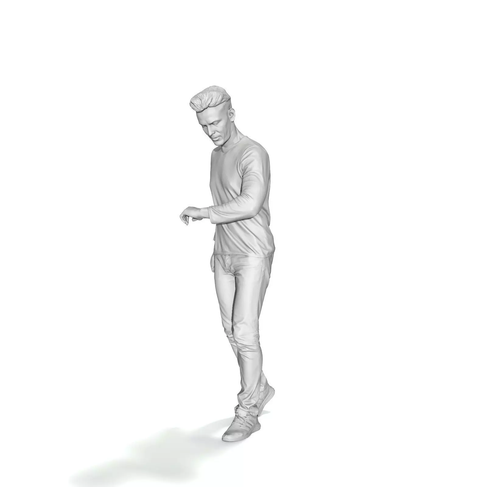 Walking Man Looking at Watch CMan0331-HD2-O03P01-S 3D model_6