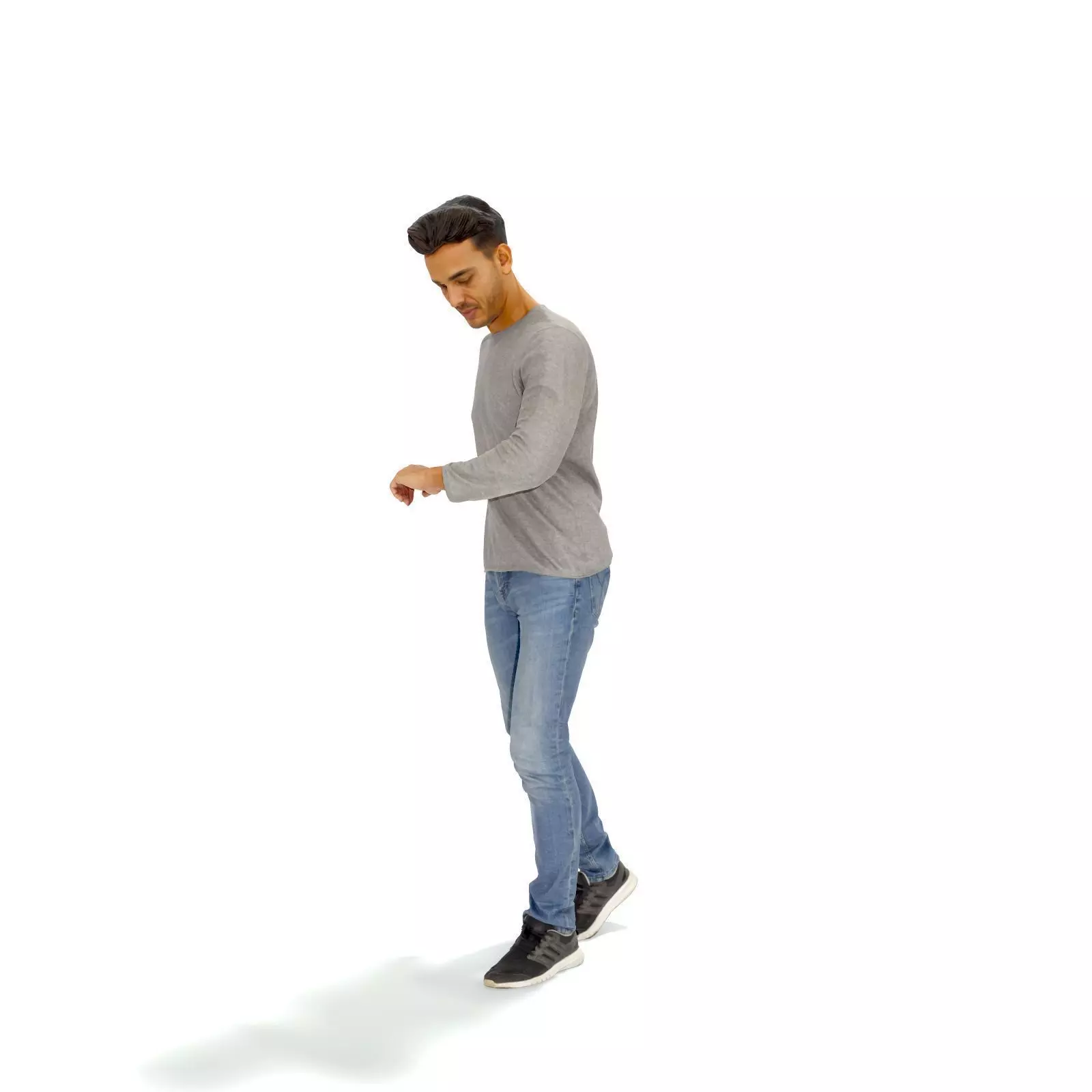 Walking Man Looking at Watch CMan0331-HD2-O03P01-S 3D model_15