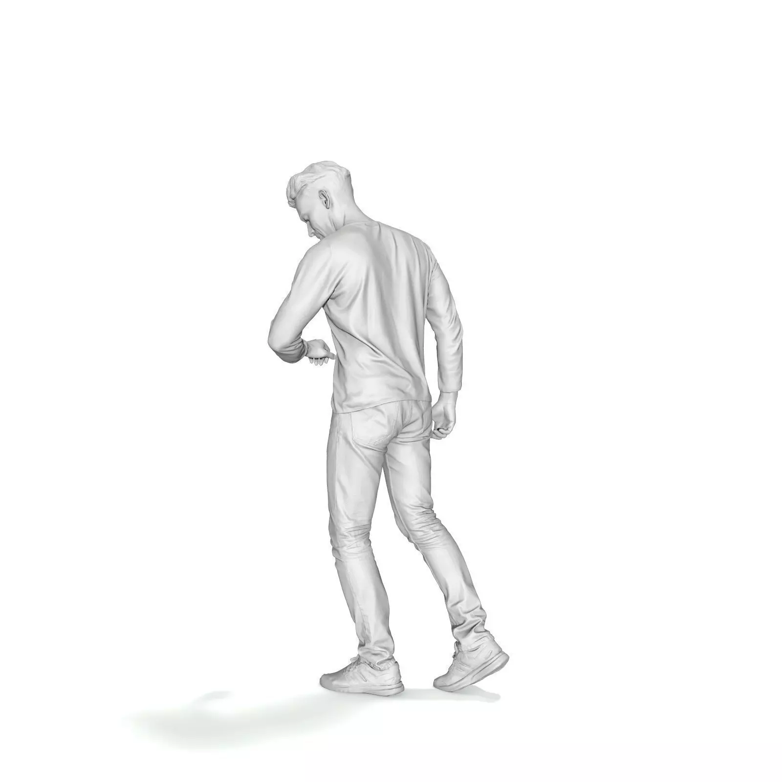 Walking Man Looking at Watch CMan0331-HD2-O03P01-S 3D model_51
