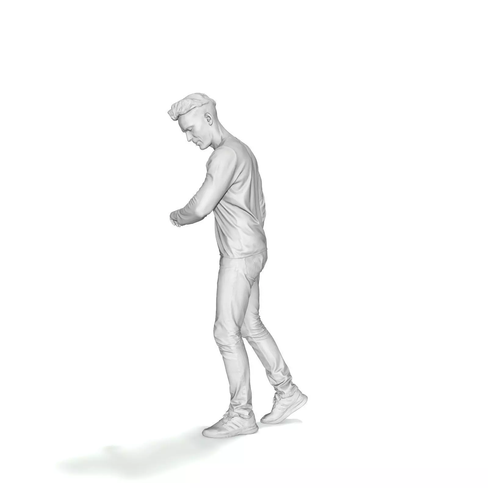 Walking Man Looking at Watch CMan0331-HD2-O03P01-S 3D model_13