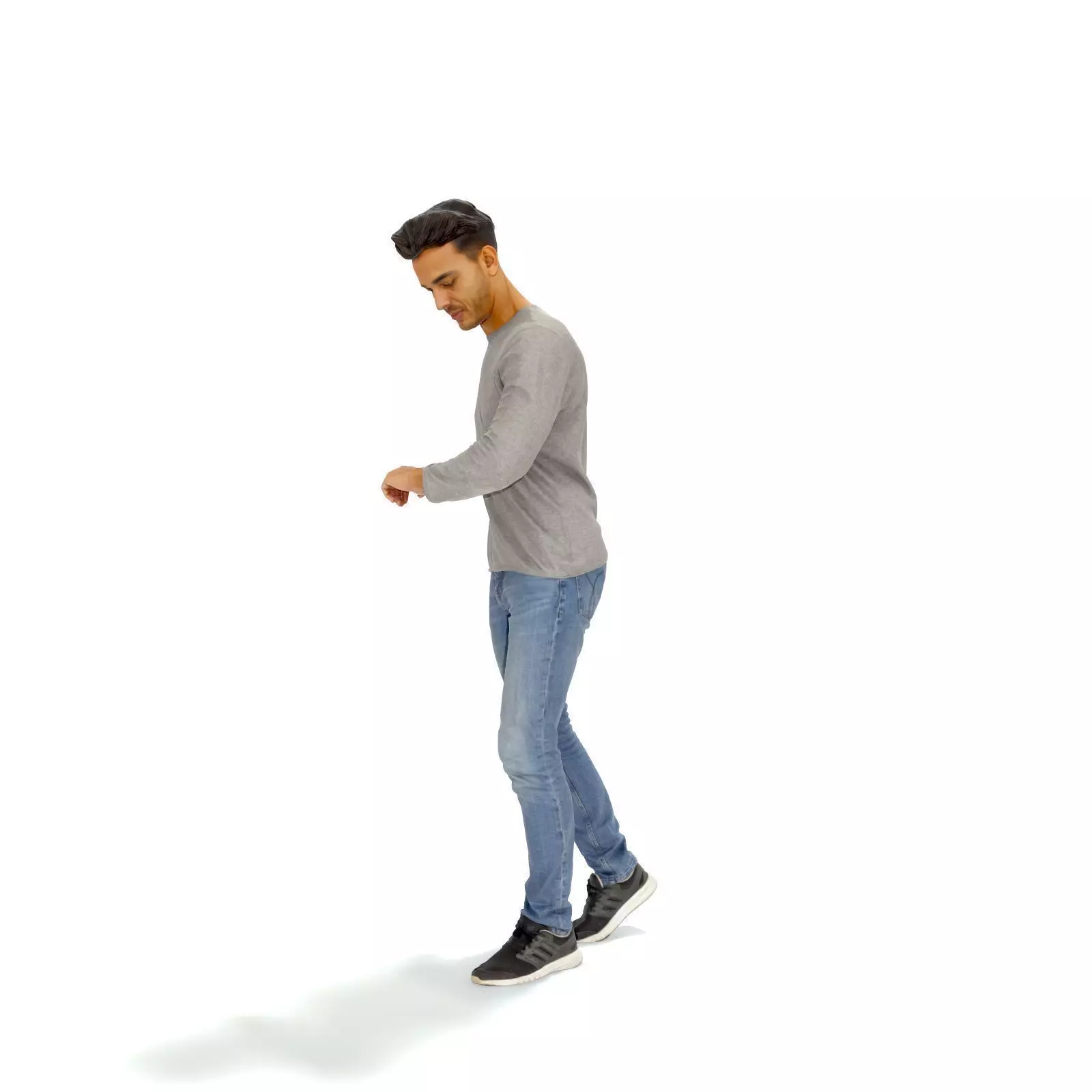 Walking Man Looking at Watch CMan0331-HD2-O03P01-S 3D model_65