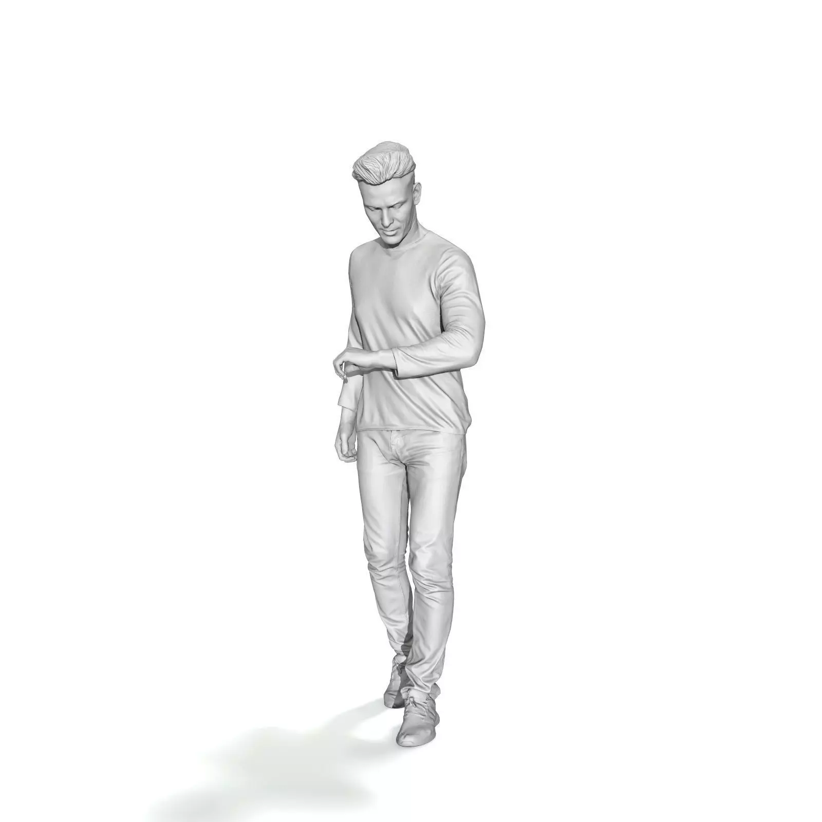 Walking Man Looking at Watch CMan0331-HD2-O03P01-S 3D model_67