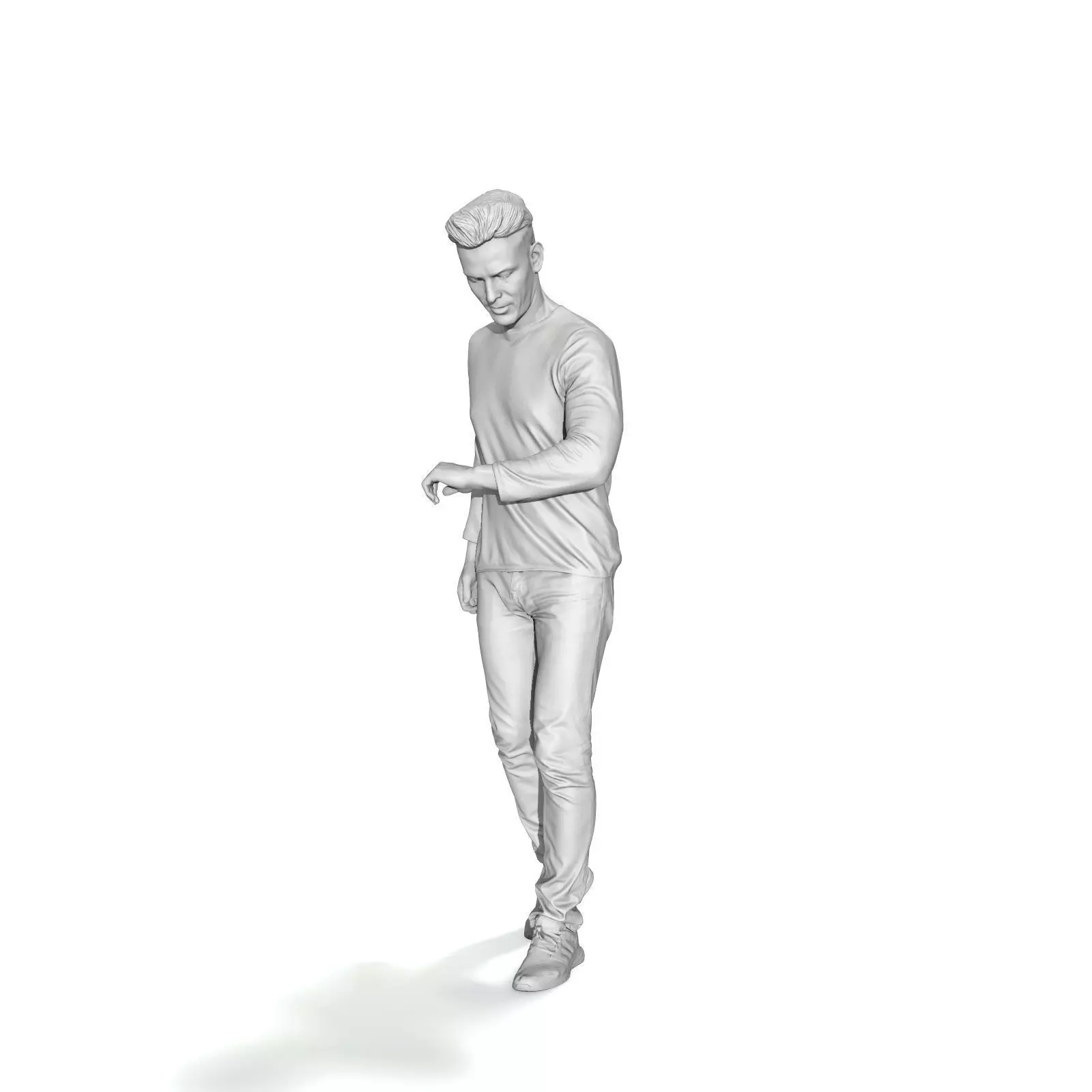 Walking Man Looking at Watch CMan0331-HD2-O03P01-S 3D model_62