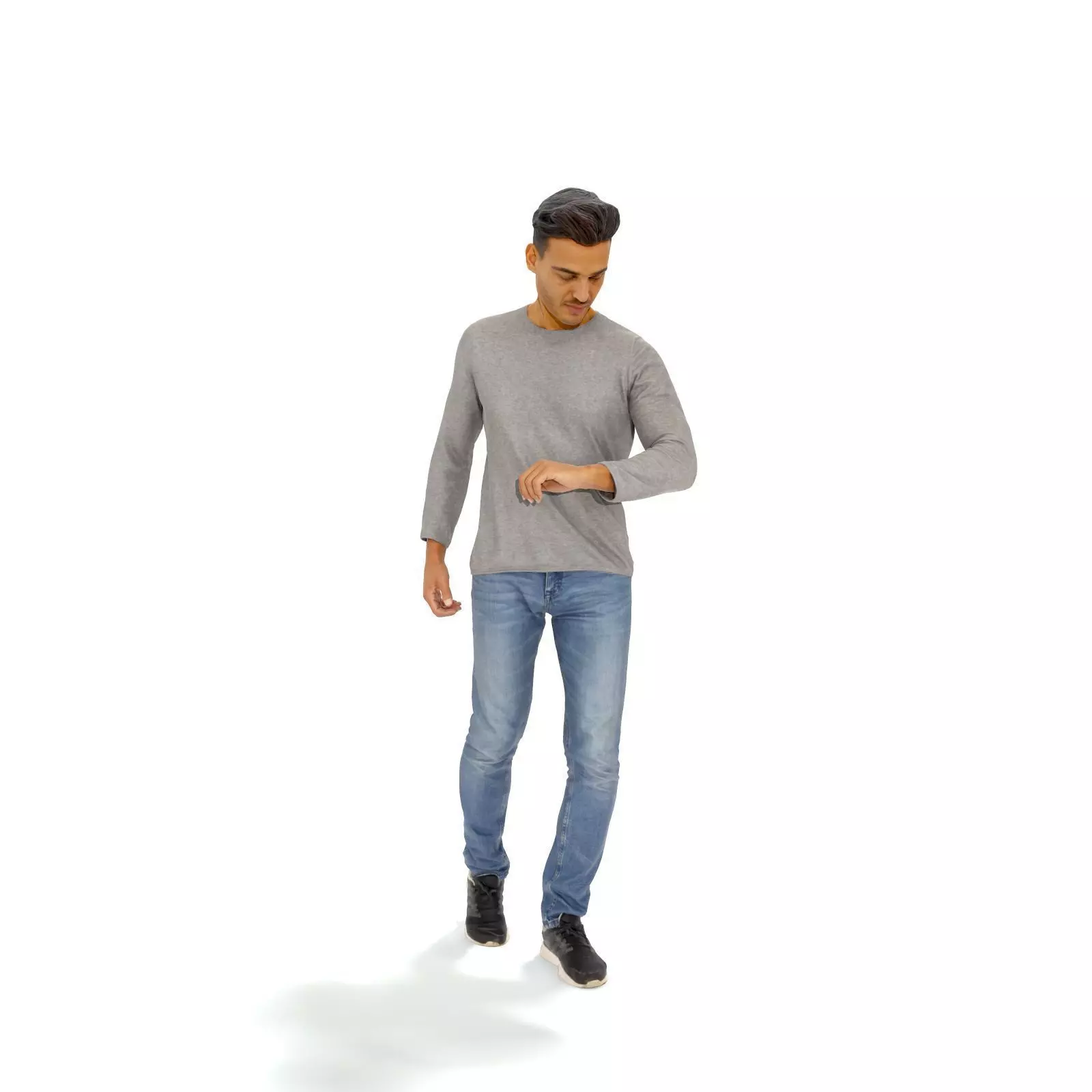 Walking Man Looking at Watch CMan0331-HD2-O03P01-S 3D model_46