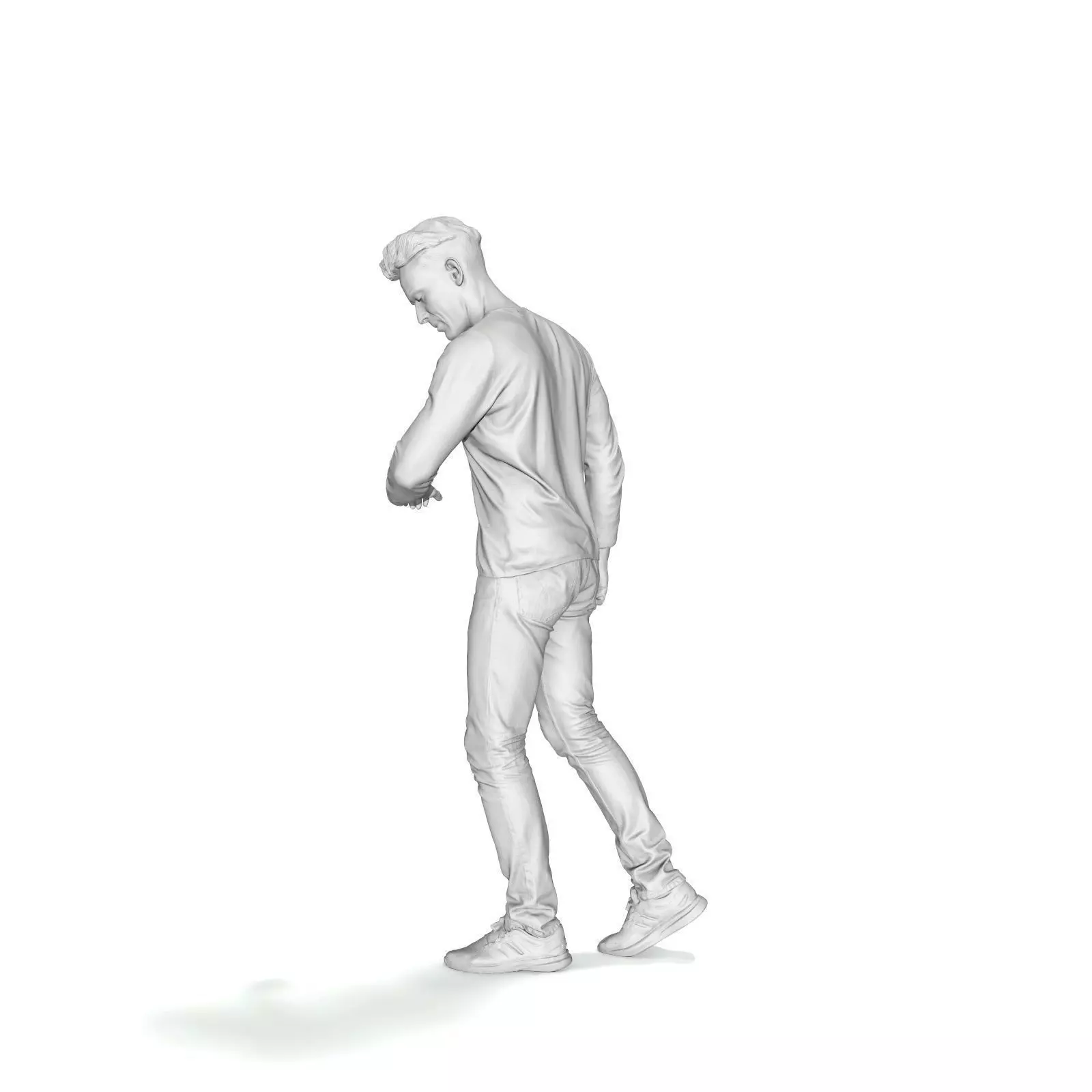 Walking Man Looking at Watch CMan0331-HD2-O03P01-S 3D model_35