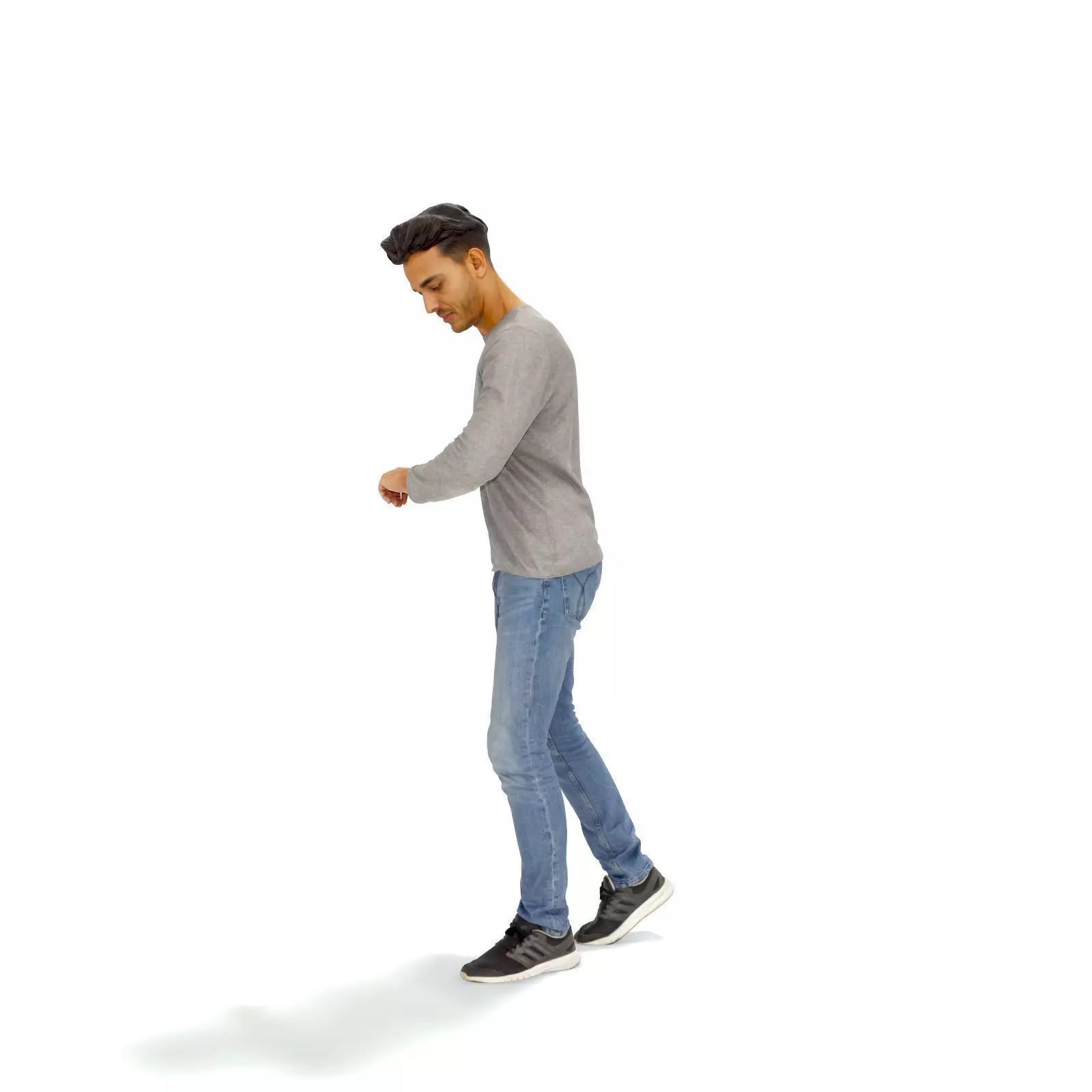 Walking Man Looking at Watch CMan0331-HD2-O03P01-S 3D model_8